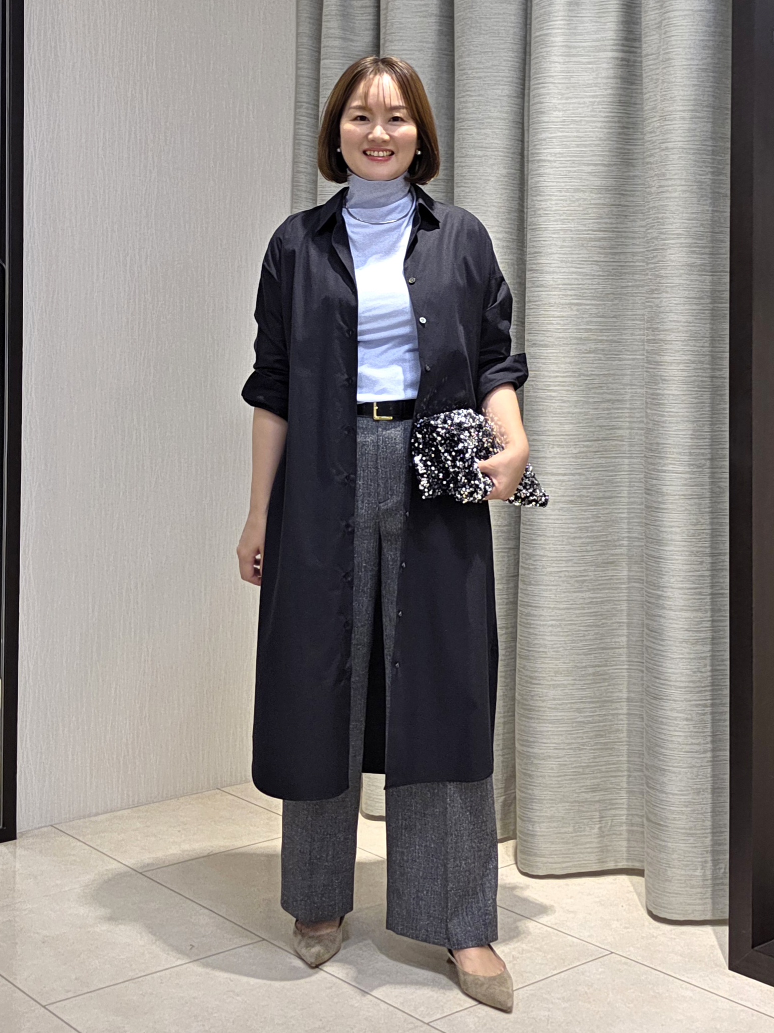 naokoさんの「UNTITLED｜ロングシャツワンピース」を使ったコーディネート