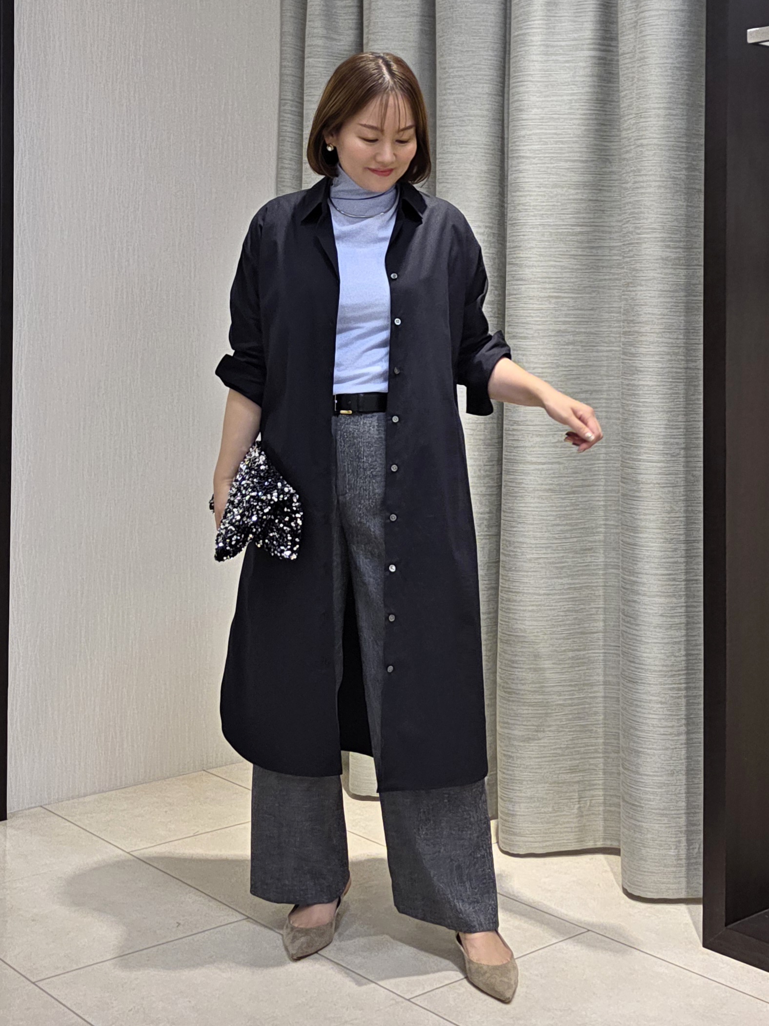 naokoさんの「UNTITLED｜ロングシャツワンピース」を使ったコーディネート