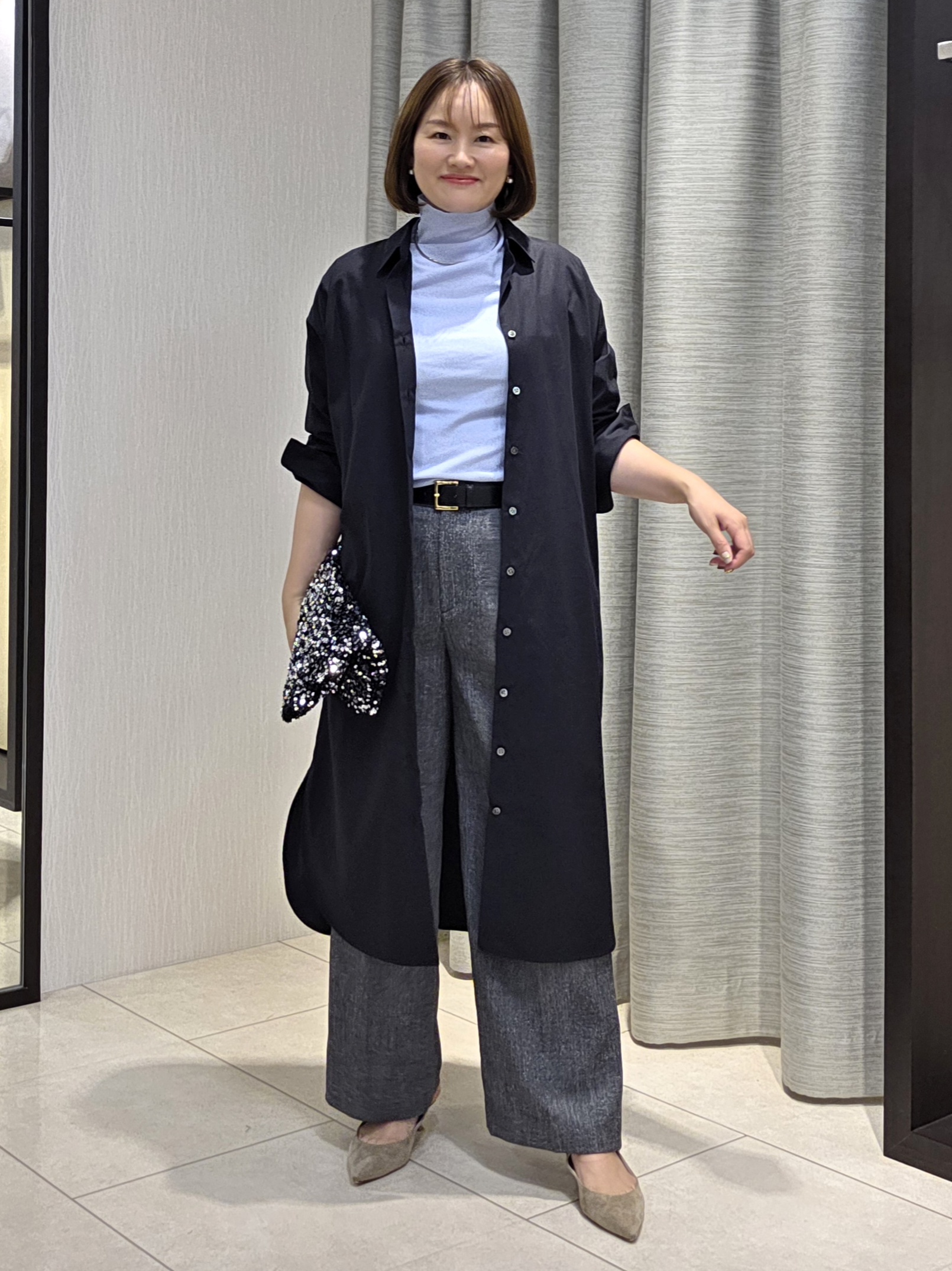 naokoさんの「UNTITLED｜ロングシャツワンピース」を使ったコーディネート