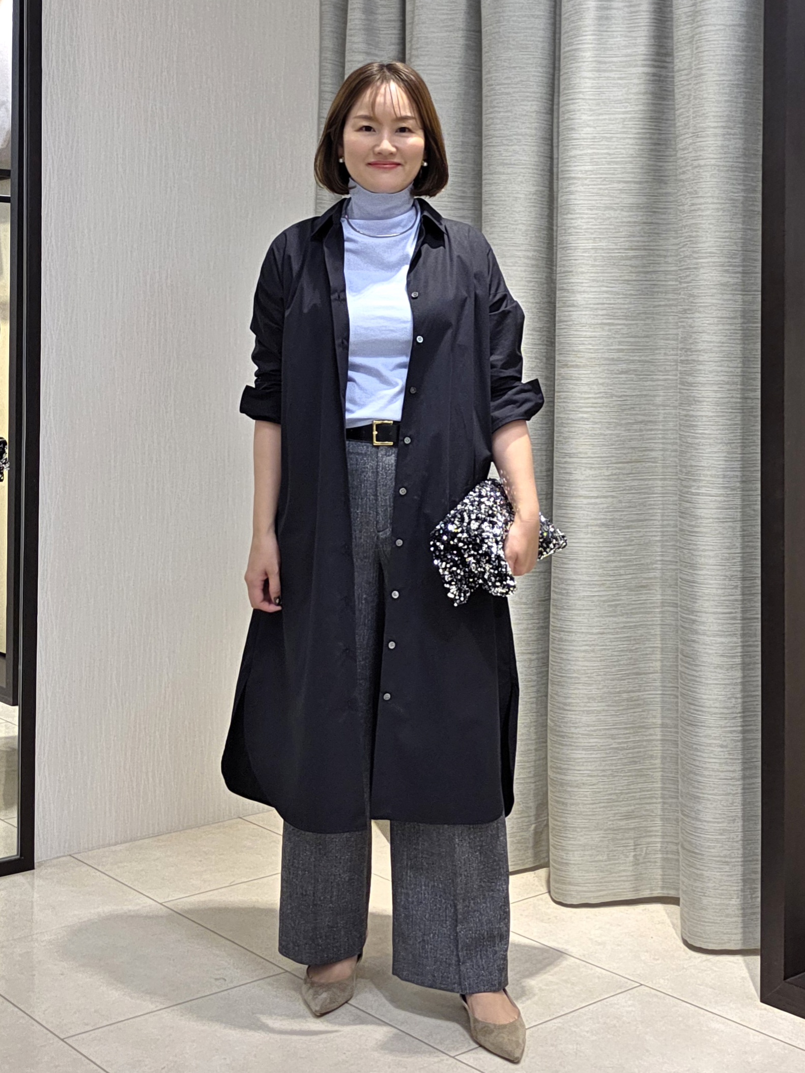 naokoさんの「UNTITLED｜ロングシャツワンピース」を使ったコーディネート
