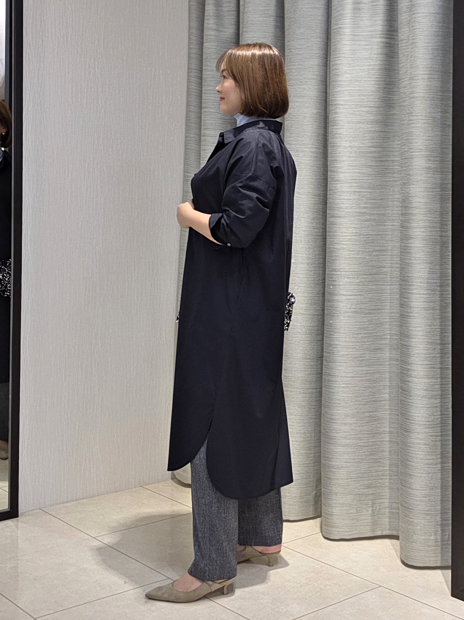 naokoさんの「UNTITLED｜ロングシャツワンピース」を使ったコーディネート