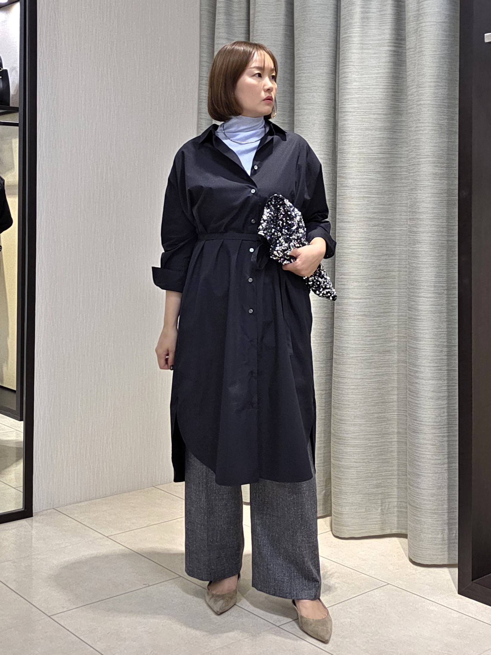 naokoさんの「UNTITLED｜ロングシャツワンピース」を使ったコーディネート