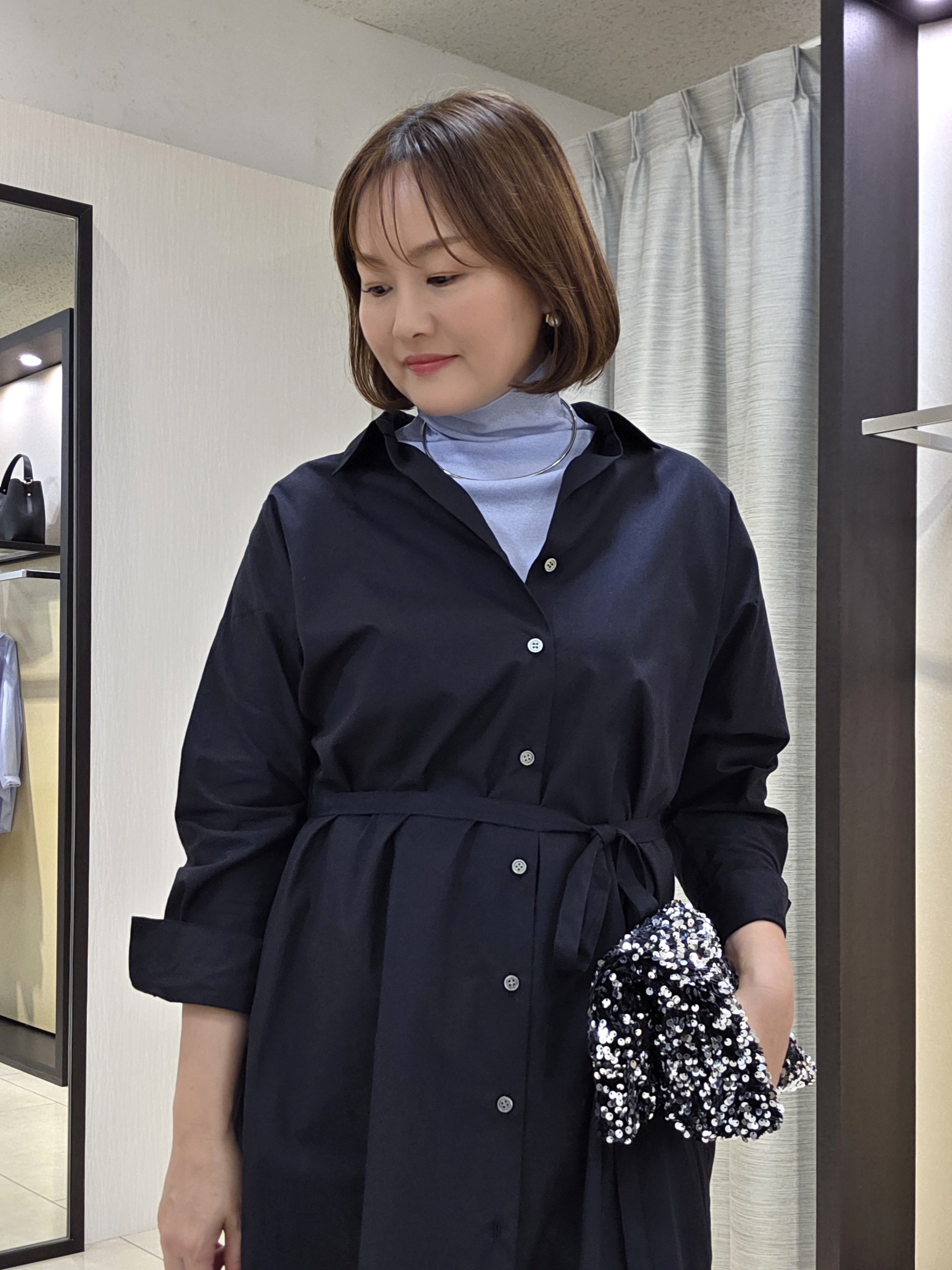 naokoさんの「UNTITLED｜ロングシャツワンピース」を使ったコーディネート