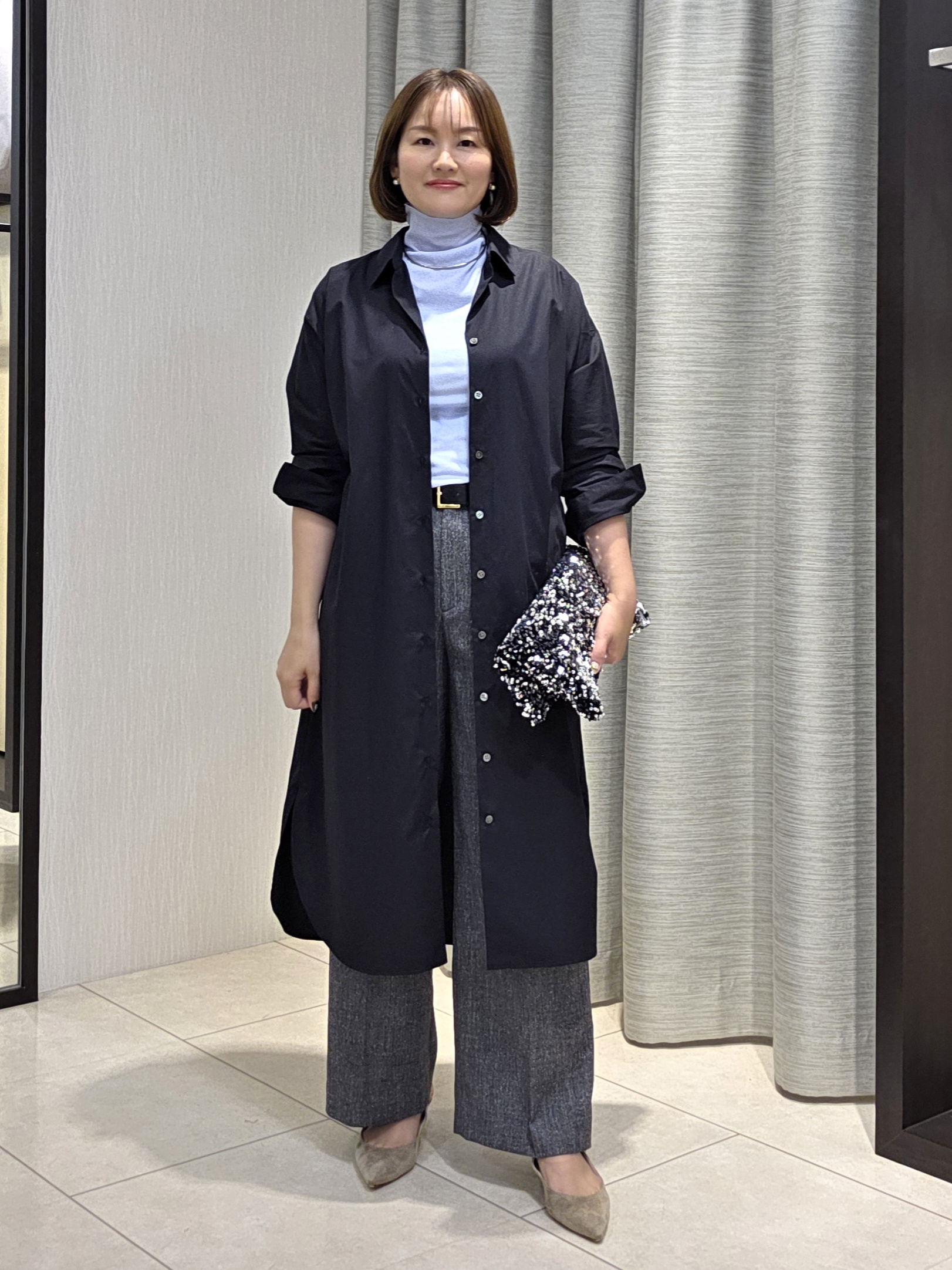 naokoさんの「UNTITLED｜ロングシャツワンピース」を使ったコーディネート