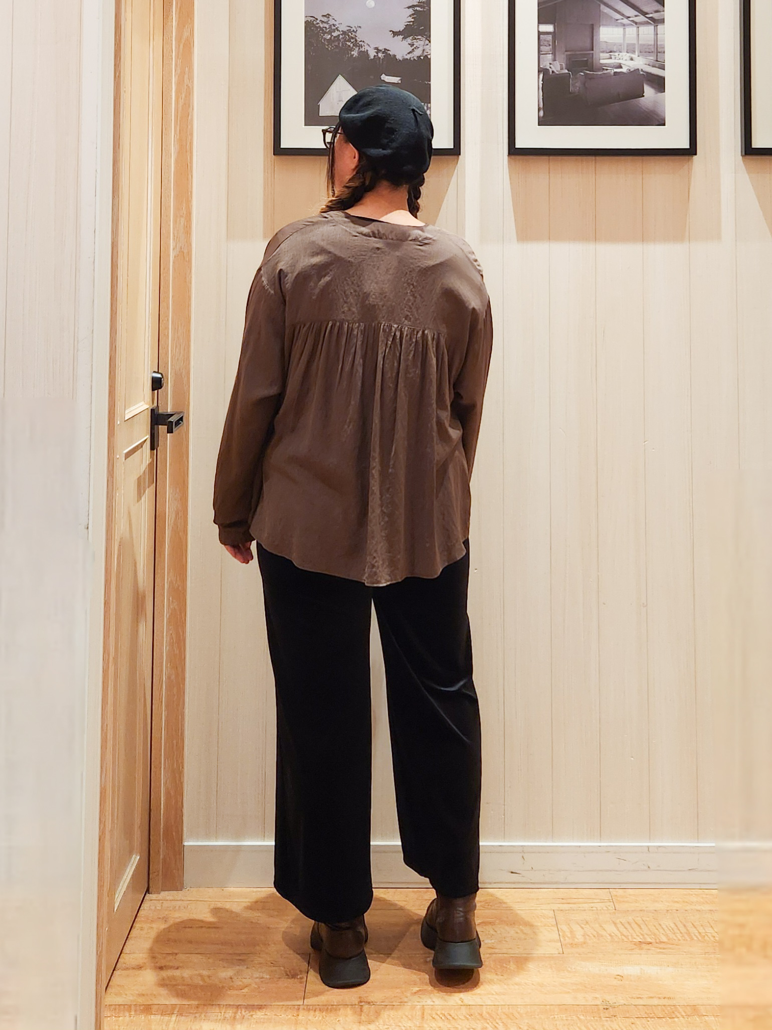 れーやんさんの「SHOO･LA･RUE｜【S-LL/洗濯機可】着痩せシルエット シャーリングシャツカーディガン」を使ったコーディネート