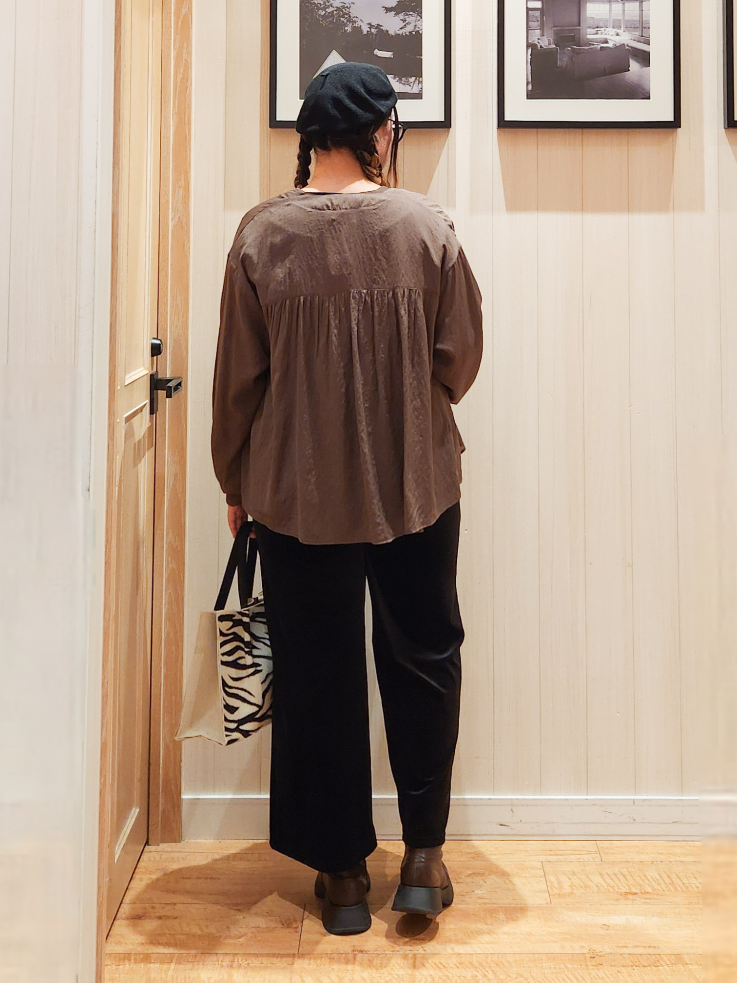 れーやんさんの「SHOO･LA･RUE｜【S-LL/洗濯機可】着痩せシルエット シャーリングシャツカーディガン」を使ったコーディネート
