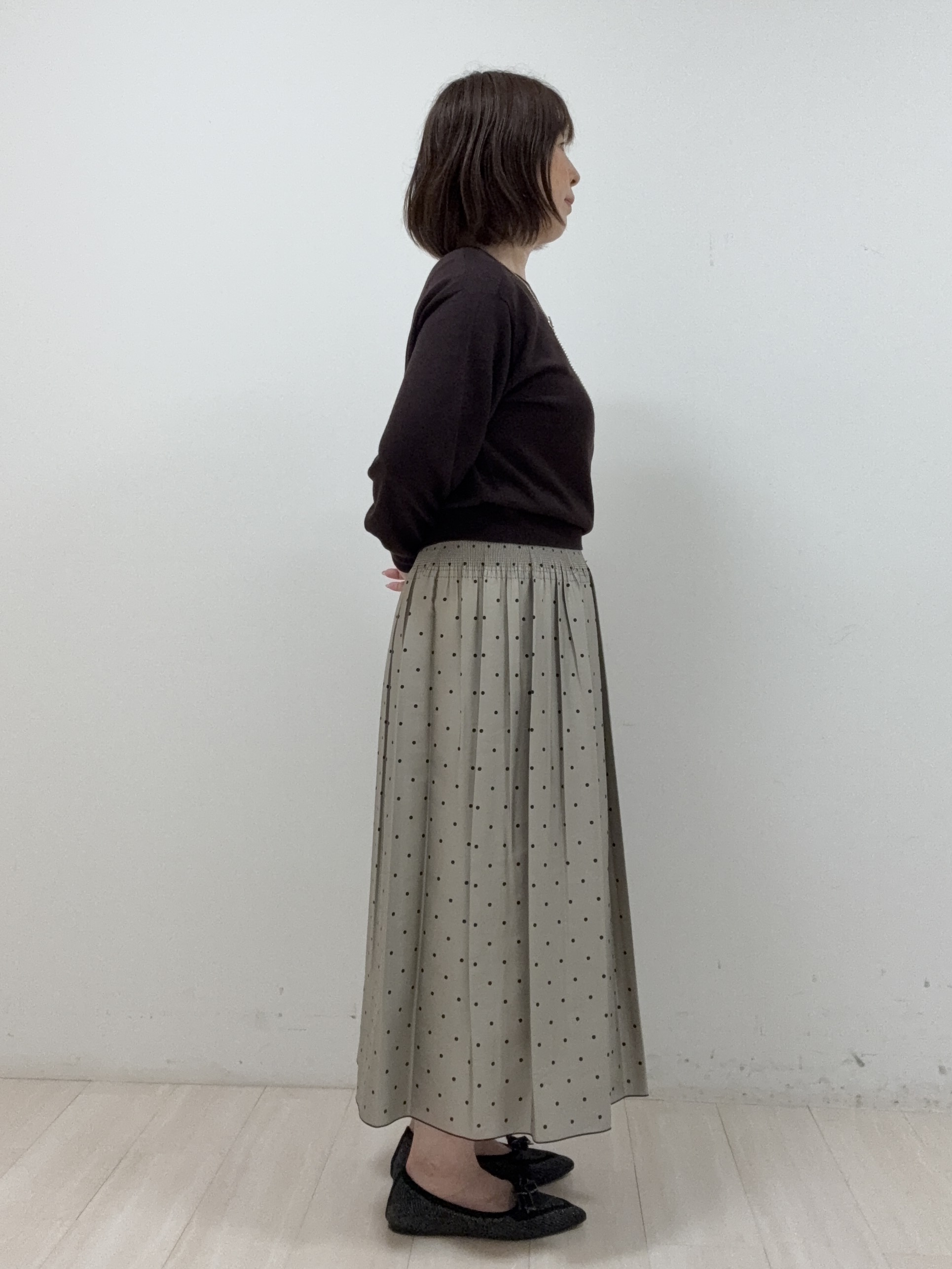 まつさんの「UNTITLED｜【大人の抜け感/8色展開】ボリュームスリーブニットプルオーバー」を使ったコーディネート