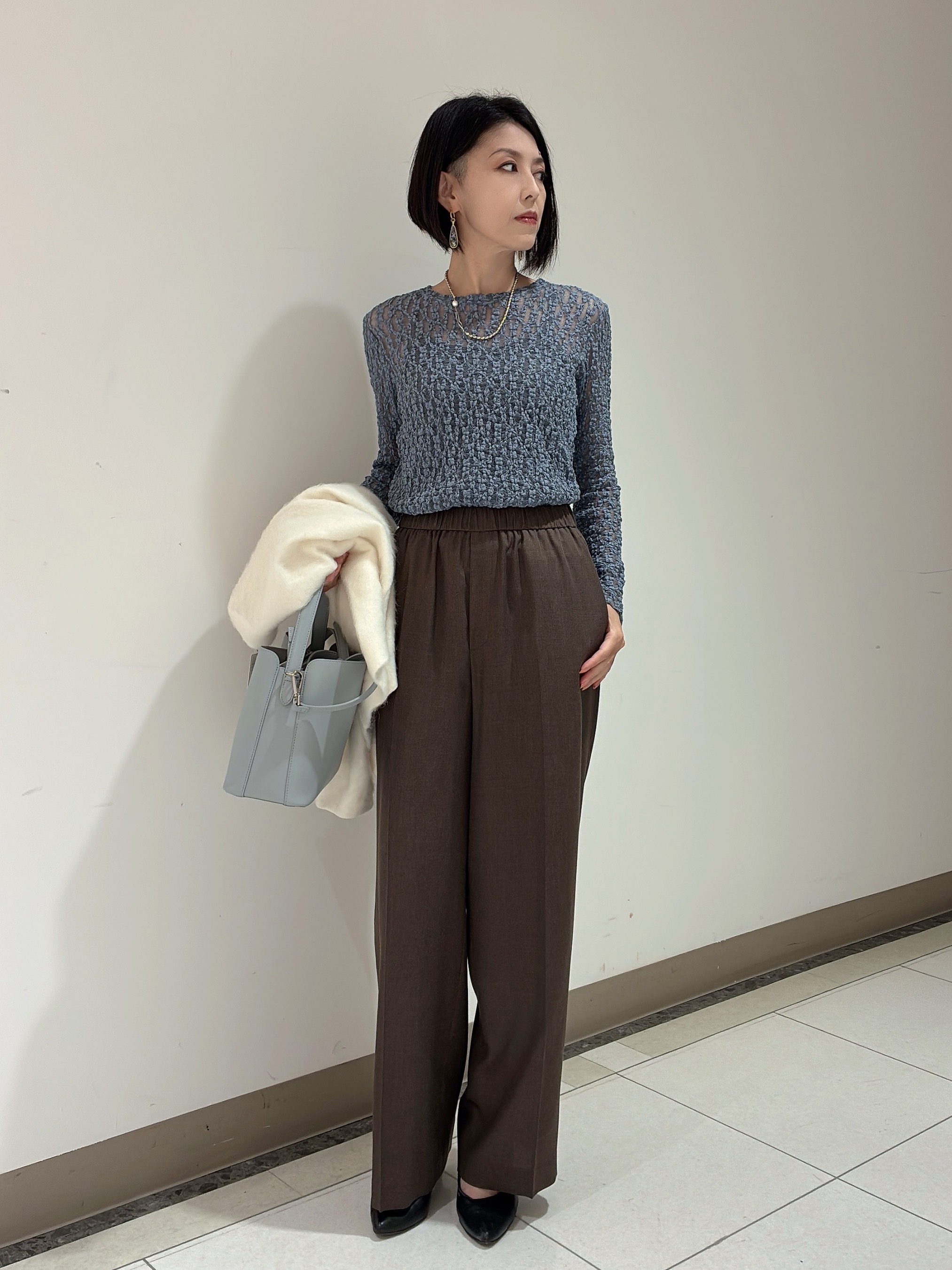 環さんの「UNTITLED｜【軽アウター/秋羽織り】シャギージップカーデ」を使ったコーディネート