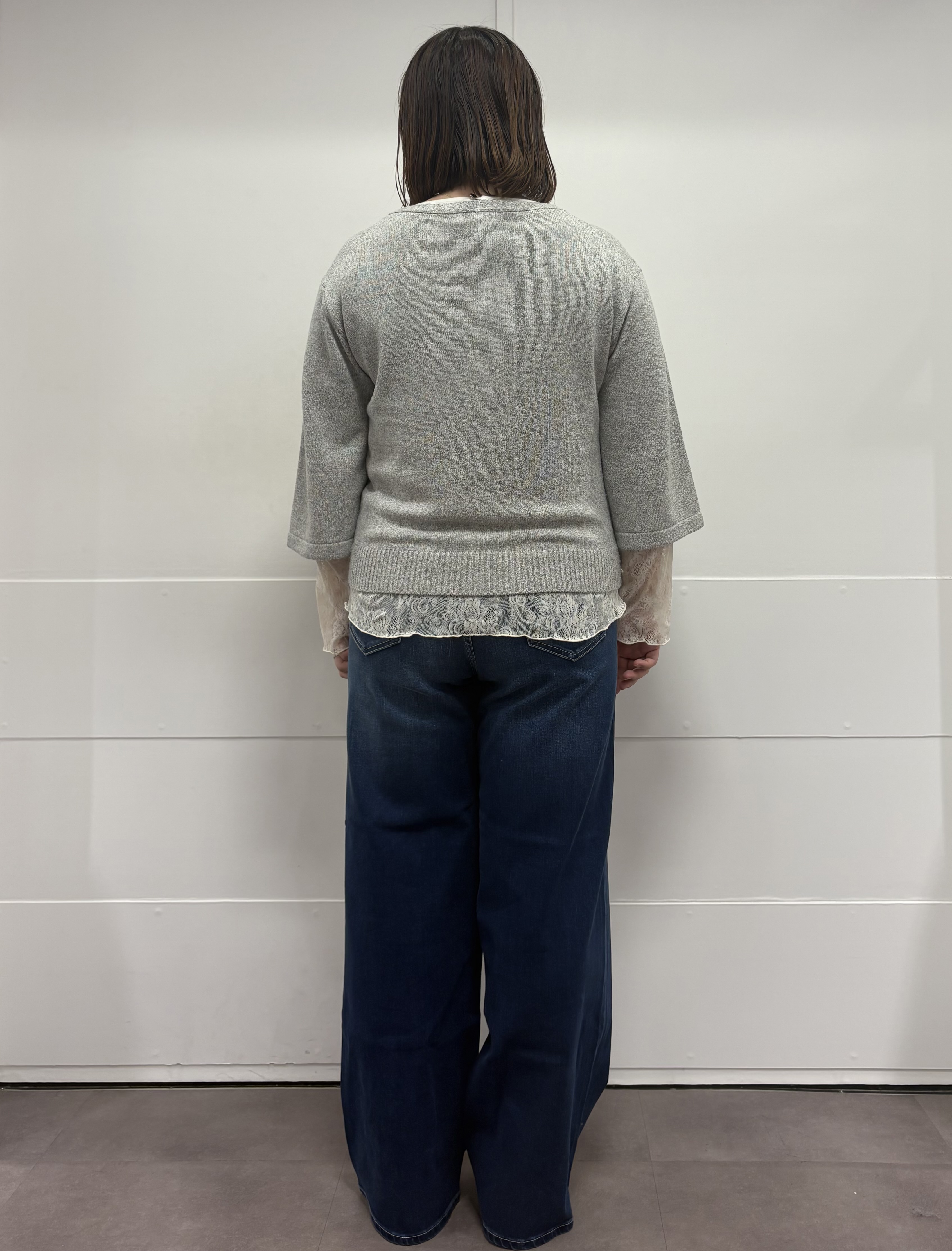 MIさんの「UNTITLED｜【アンサンブル可/手洗い可】杢調プルオーバーニット」を使ったコーディネート