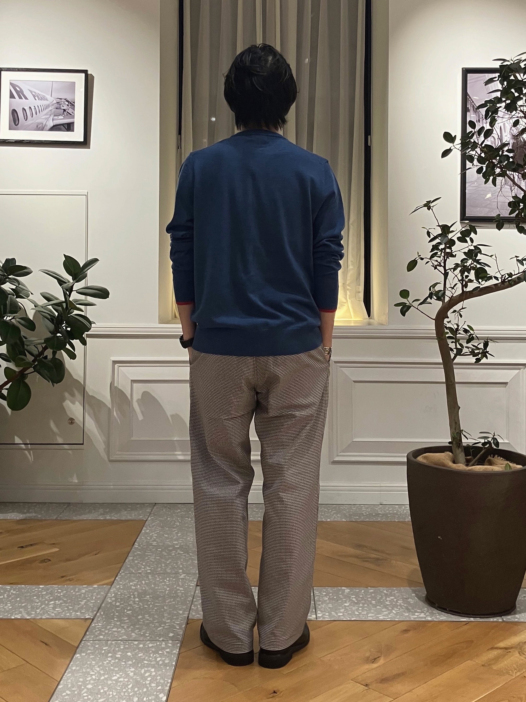 junyaさんの「DRESSTERIOR｜【7色展開】ゼニアバルーファ キャッシュウール ラウンドネックカーディガン」を使ったコーディネート