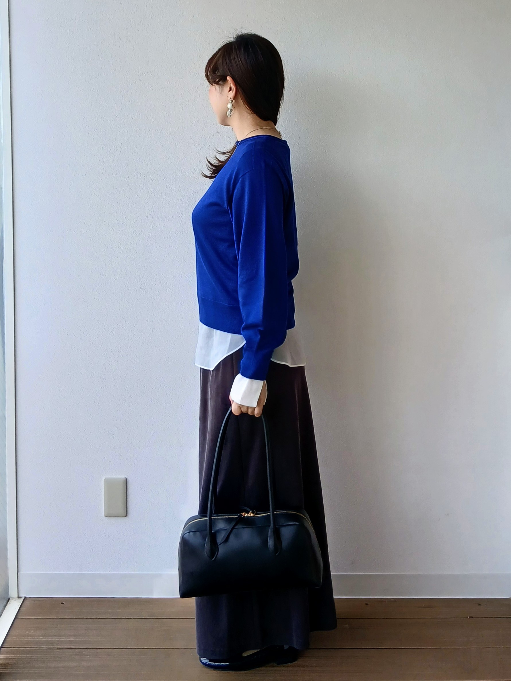 なみきさんの「UNTITLED｜【大人の抜け感/8色展開】ボリュームスリーブニットプルオーバー」を使ったコーディネート