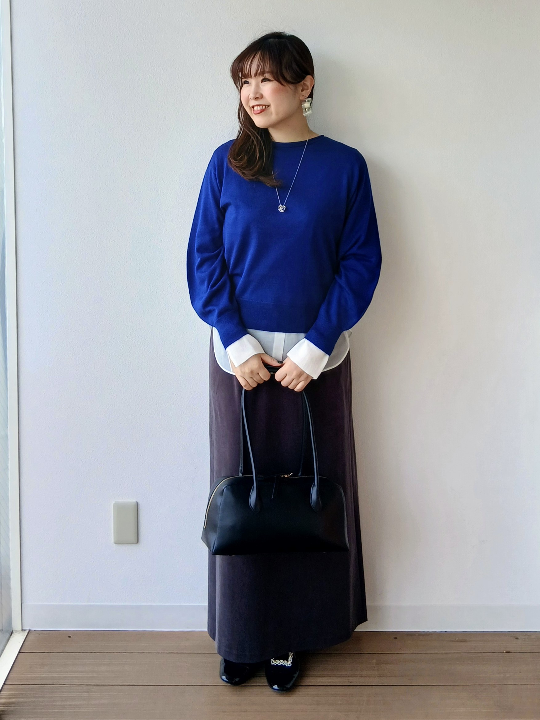 なみきさんの「UNTITLED｜【大人の抜け感/8色展開】ボリュームスリーブニットプルオーバー」を使ったコーディネート