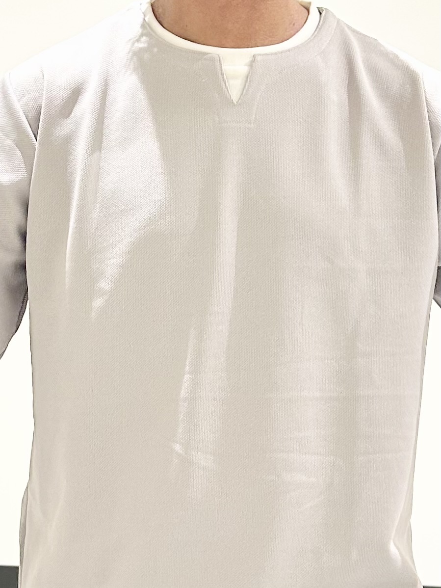KENJI Iさんの「THE SHOP TK｜【洗濯機OK】カノコキーネック レイヤード長袖Tシャツ」を使ったコーディネート