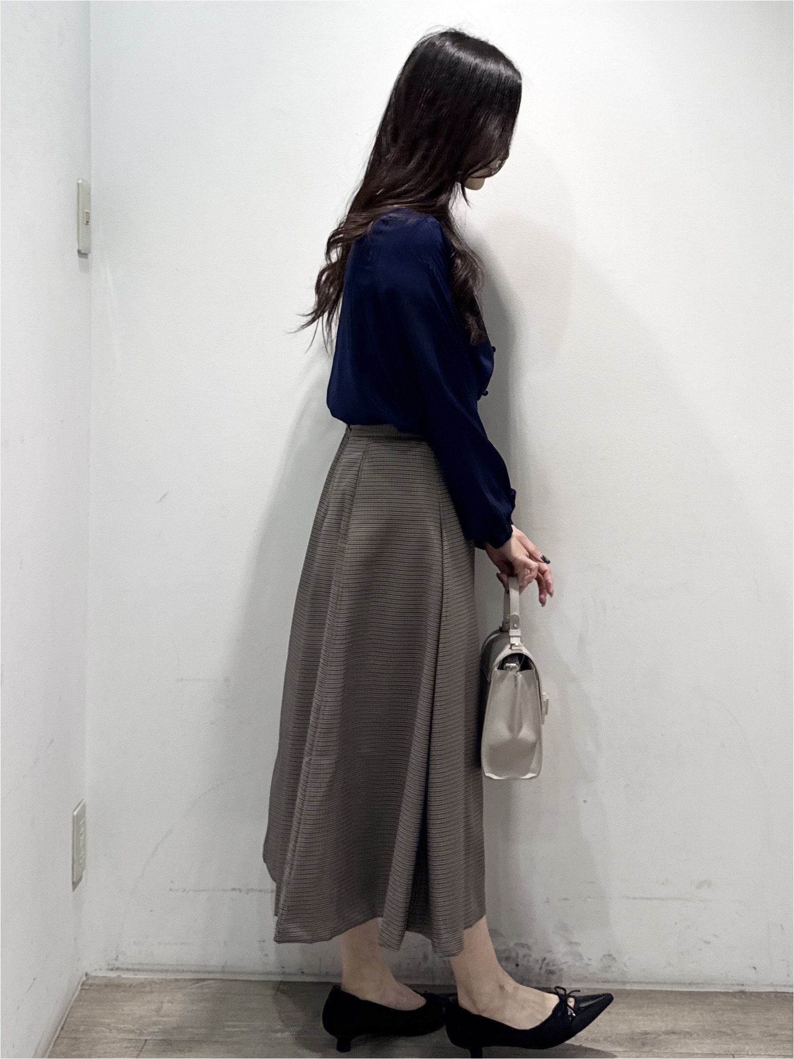 yuicciさんの「OPAQUE.CLIP｜【お顔まわり彩る】レース衿ジョーゼットブラウス」を使ったコーディネート