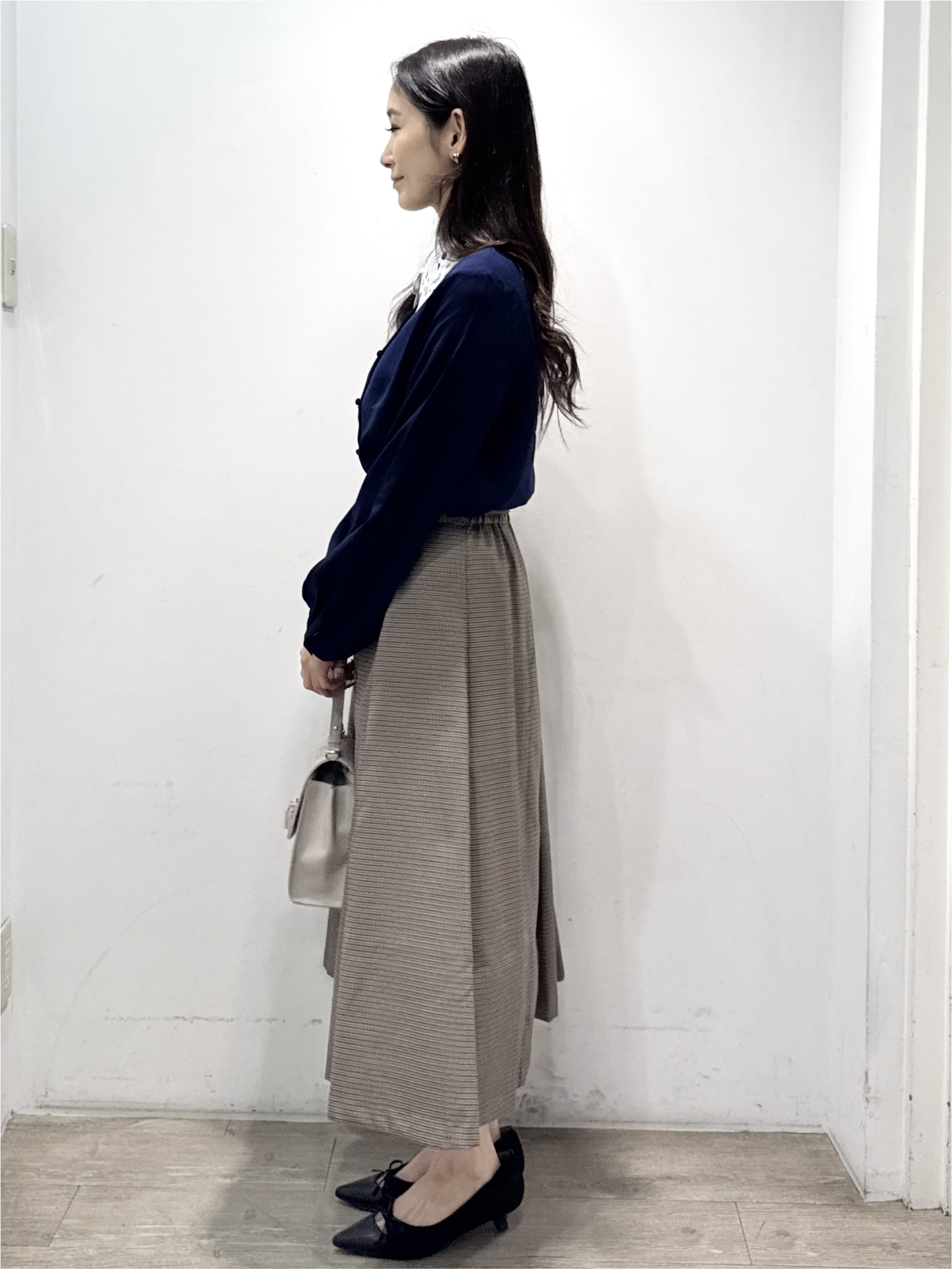 yuicciさんの「OPAQUE.CLIP｜【お顔まわり彩る】レース衿ジョーゼットブラウス」を使ったコーディネート