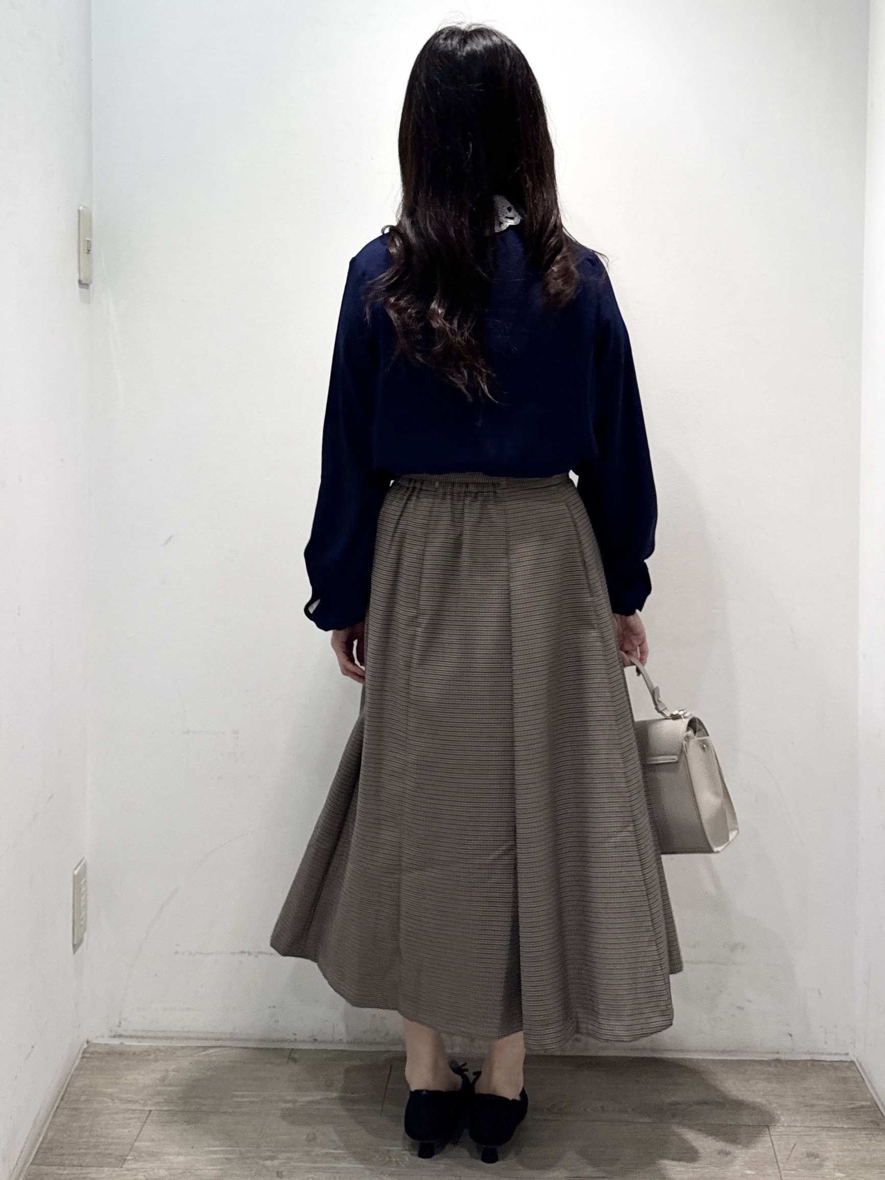 yuicciさんの「OPAQUE.CLIP｜【お顔まわり彩る】レース衿ジョーゼットブラウス」を使ったコーディネート