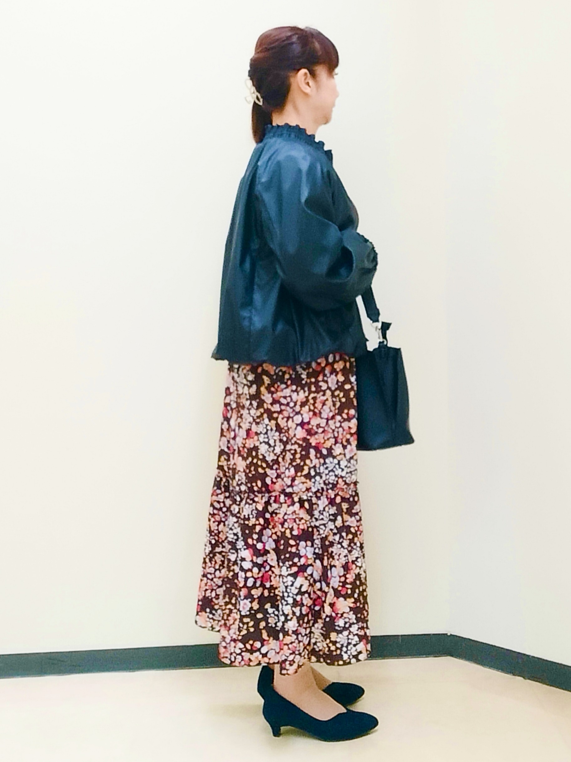花さんの「Reflect｜フラワープリント フェミニンワンピース」を使ったコーディネート