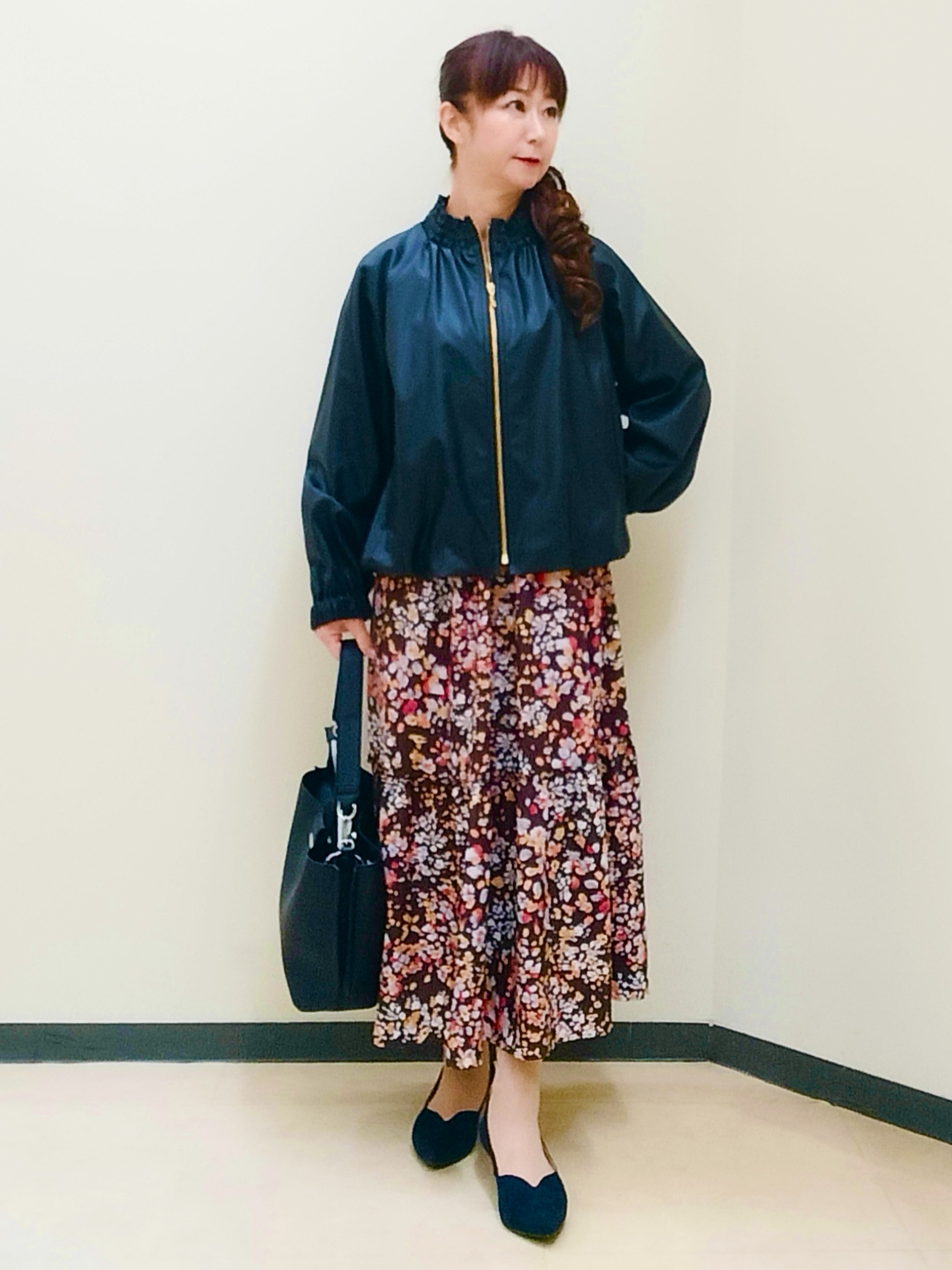 花さんの「Reflect｜フラワープリント フェミニンワンピース」を使ったコーディネート