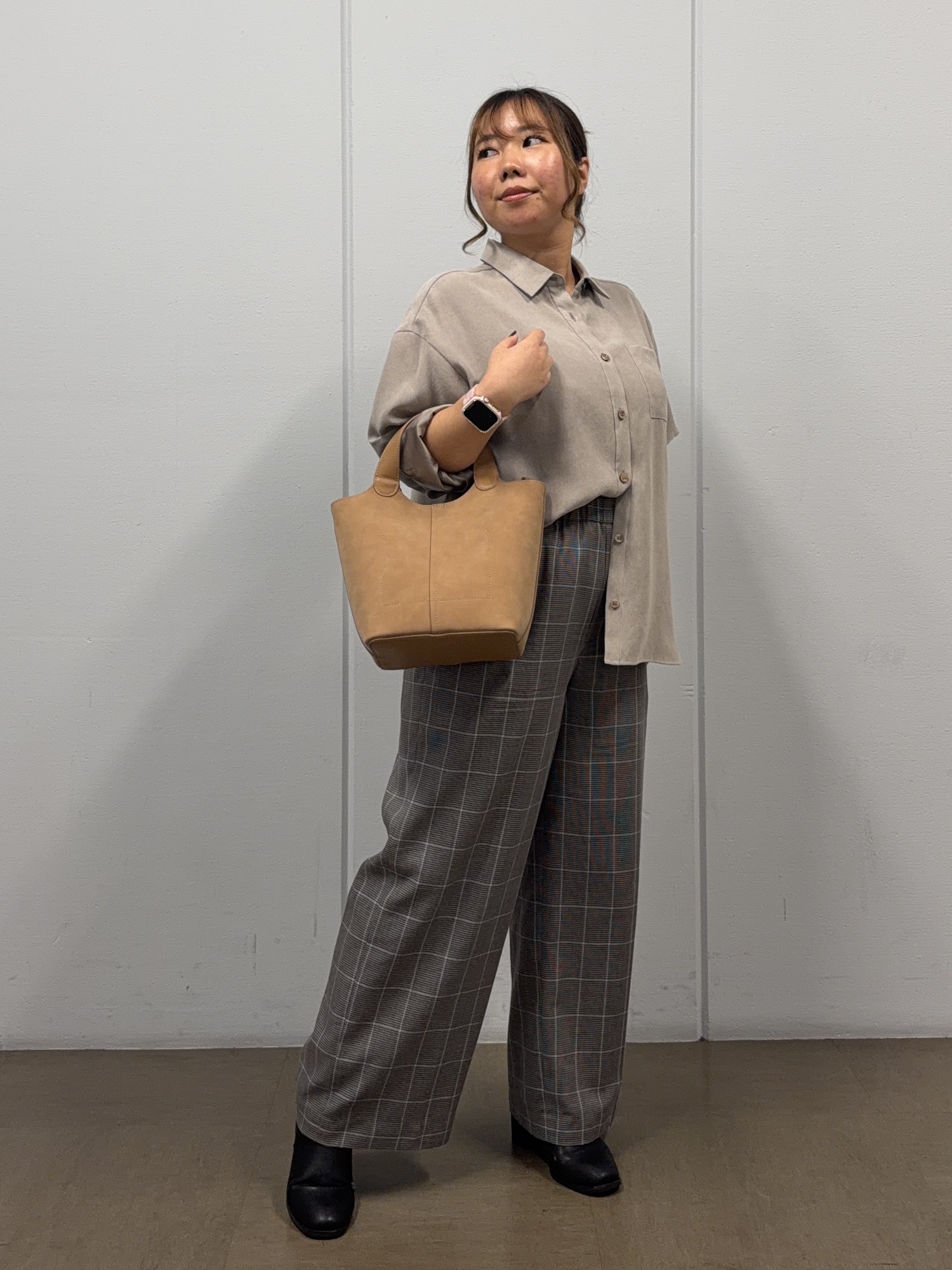 たいさんの「UNTITLED｜【セットアップ可/秋羽織り】スエードライクシャツ」を使ったコーディネート