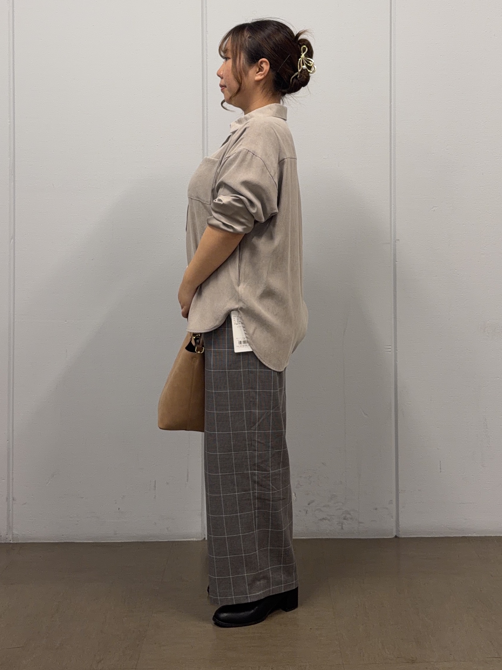 たいさんの「UNTITLED｜【セットアップ可/秋羽織り】スエードライクシャツ」を使ったコーディネート