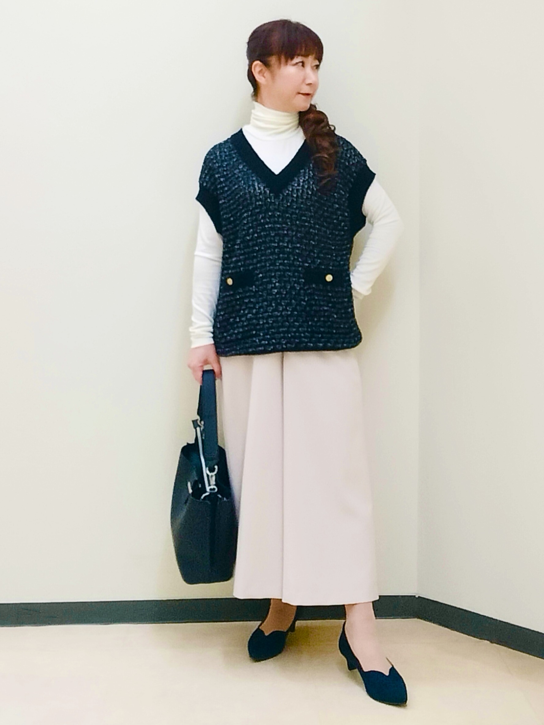 花さんの「Reflect｜【インナーに◎】タートルネックプルオーバー」を使ったコーディネート