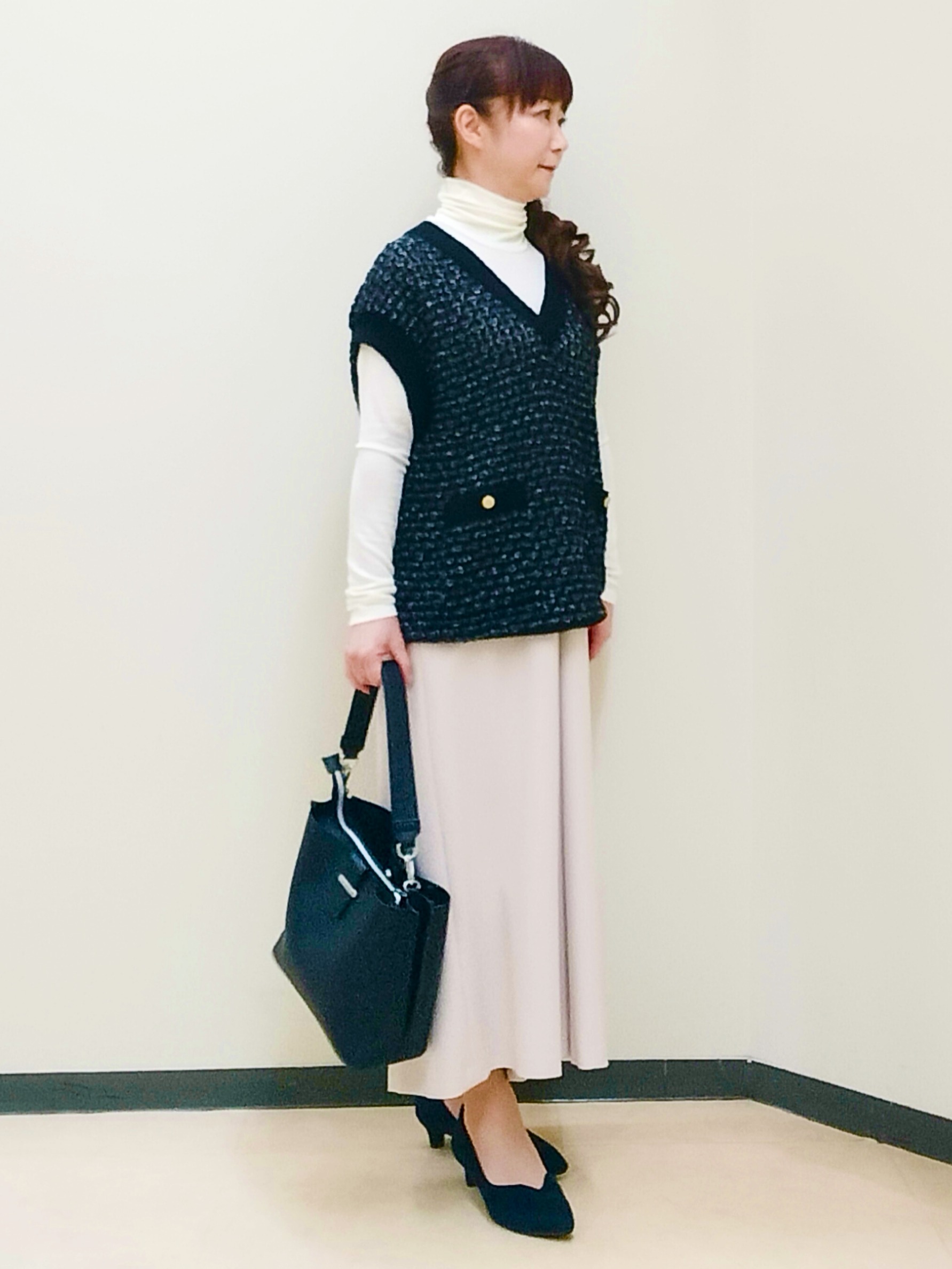 花さんの「Reflect｜【インナーに◎】タートルネックプルオーバー」を使ったコーディネート