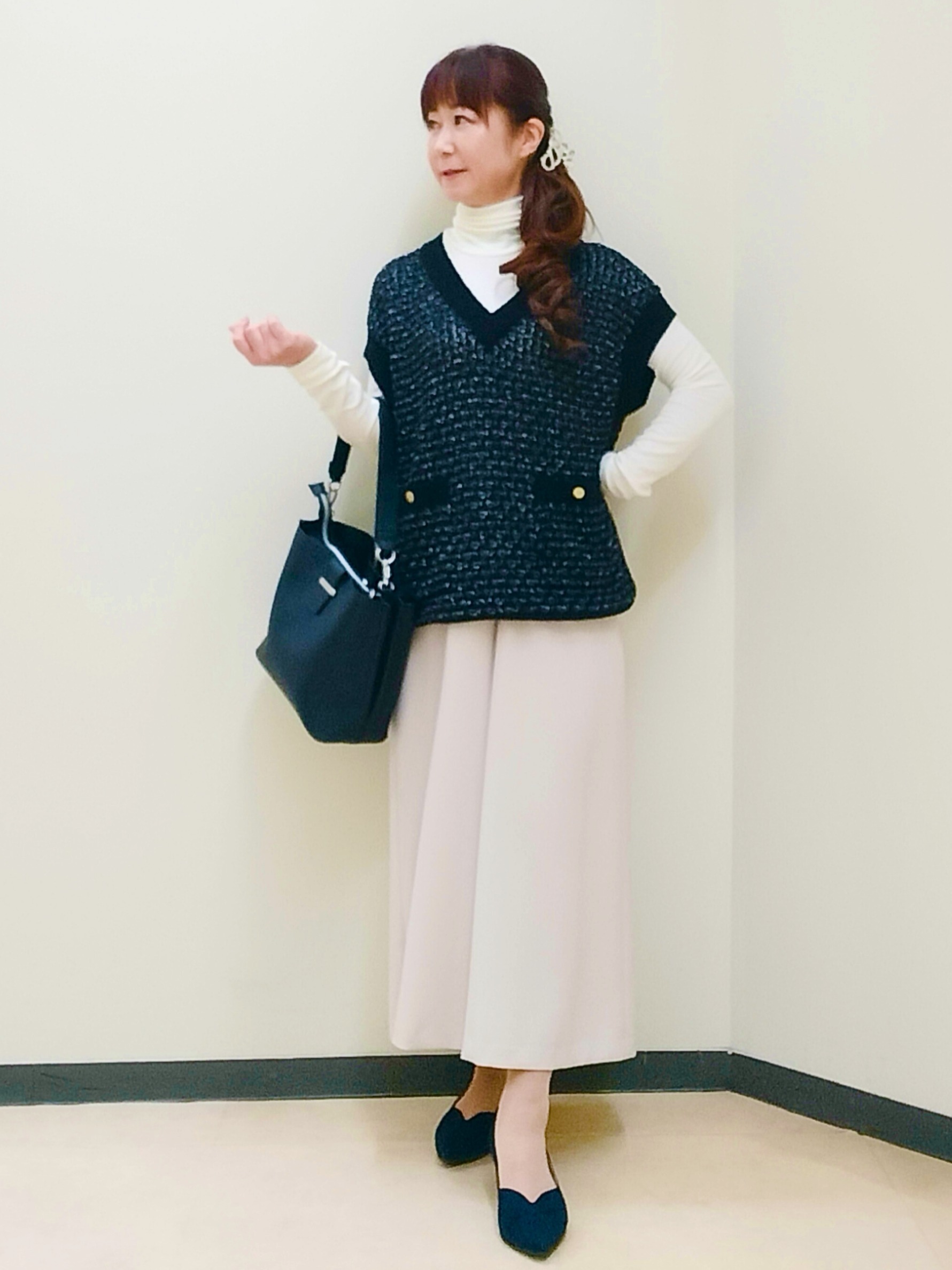 花さんの「Reflect｜【インナーに◎】タートルネックプルオーバー」を使ったコーディネート