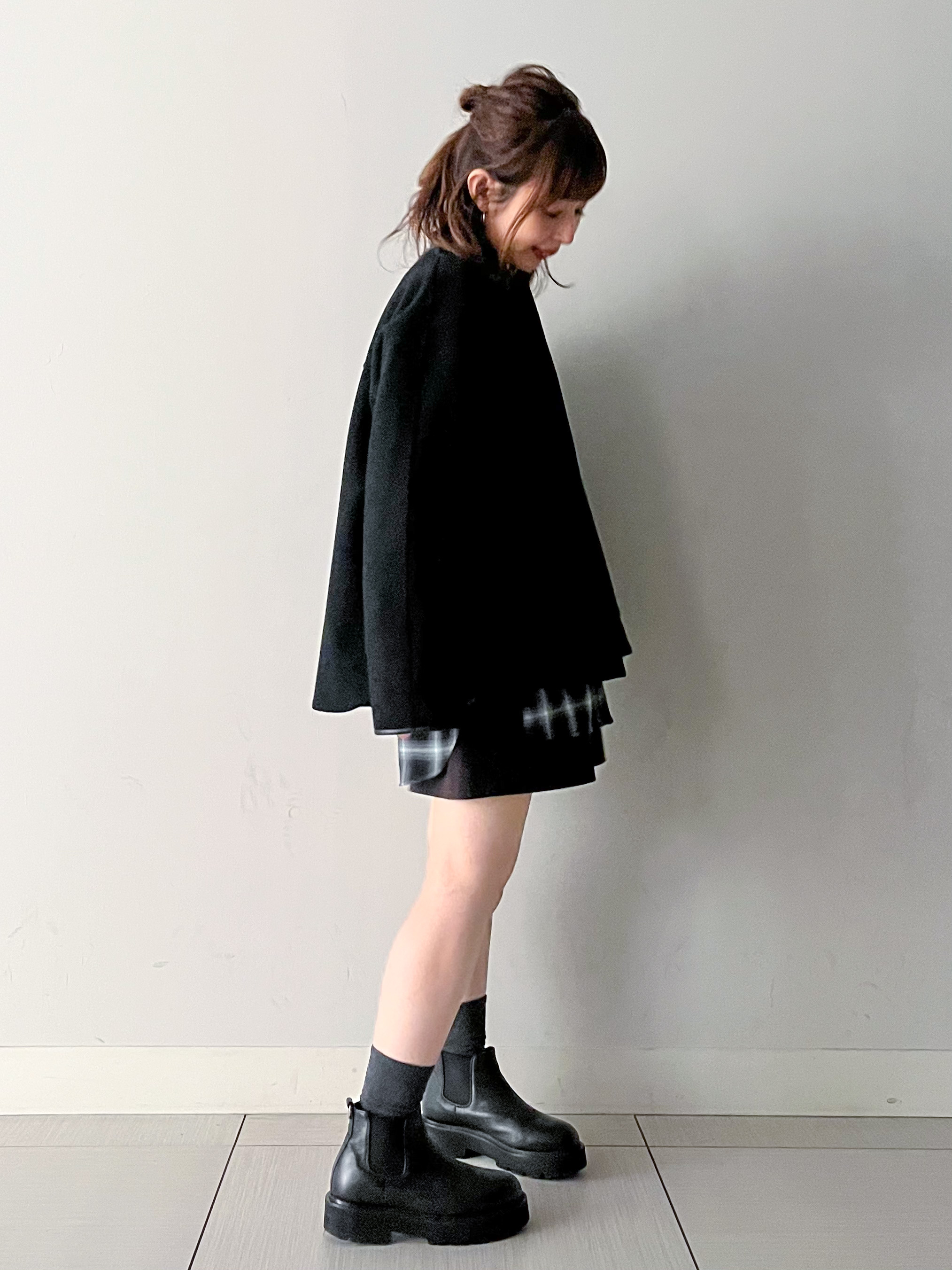 じゅんさんの「DRESSTERIOR｜Super140's レザー調パイピングジャケット」を使ったコーディネート