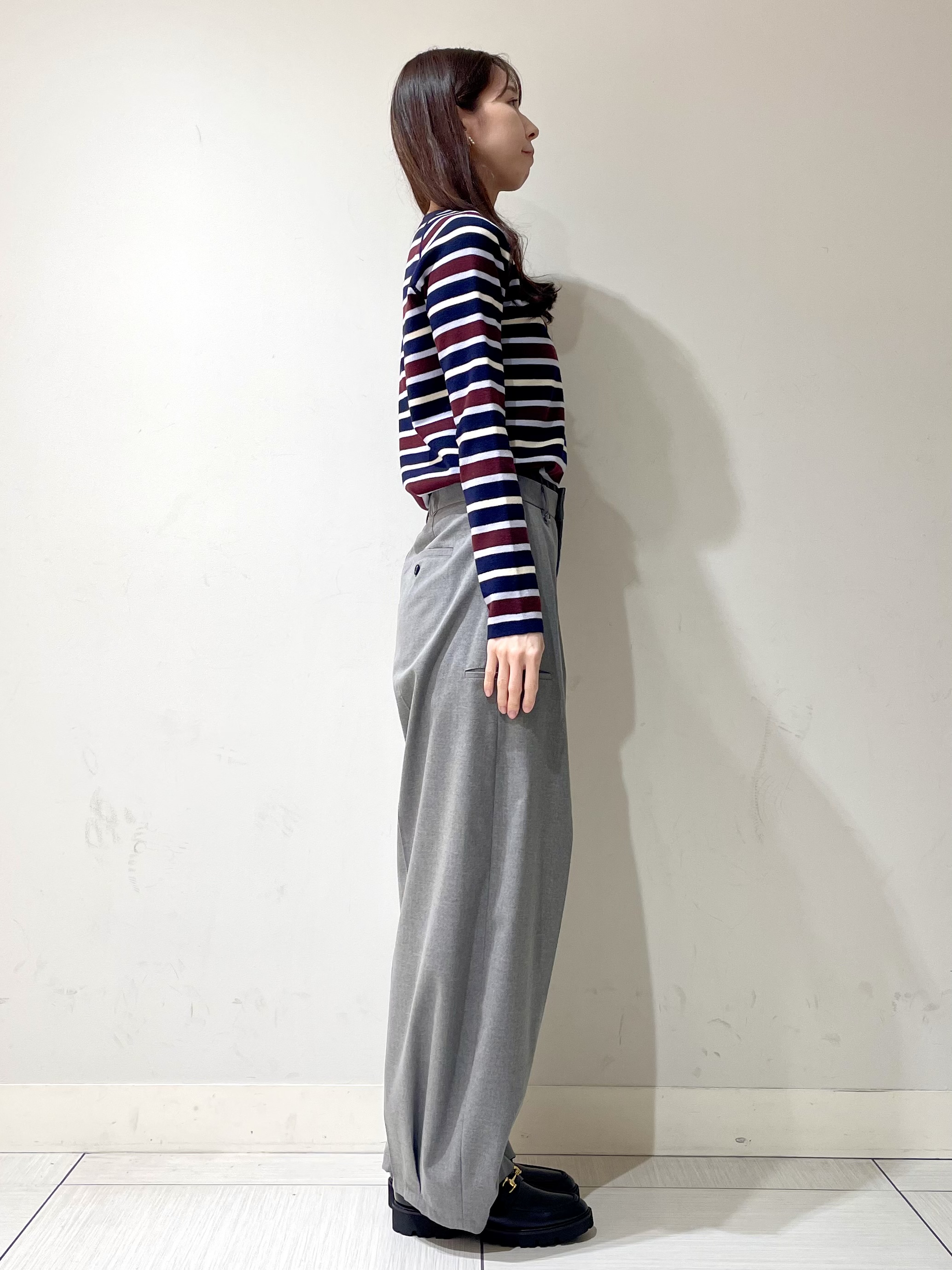 ことさんの「DRESSTERIOR｜ストレッチ フルニードルボーダーニット」を使ったコーディネート
