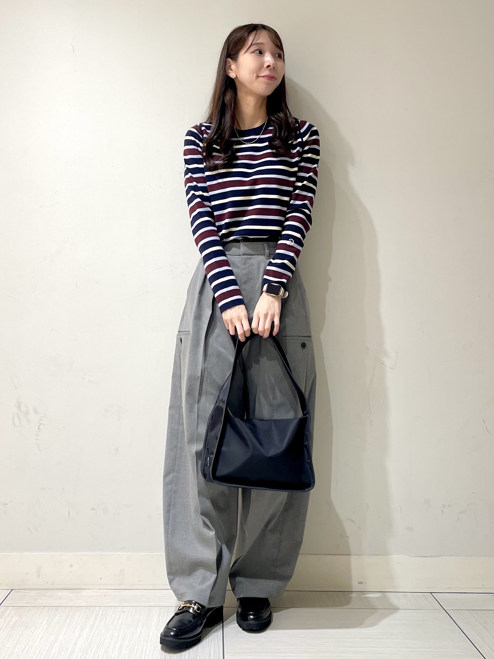 ことさんの「DRESSTERIOR｜ストレッチ フルニードルボーダーニット」を使ったコーディネート