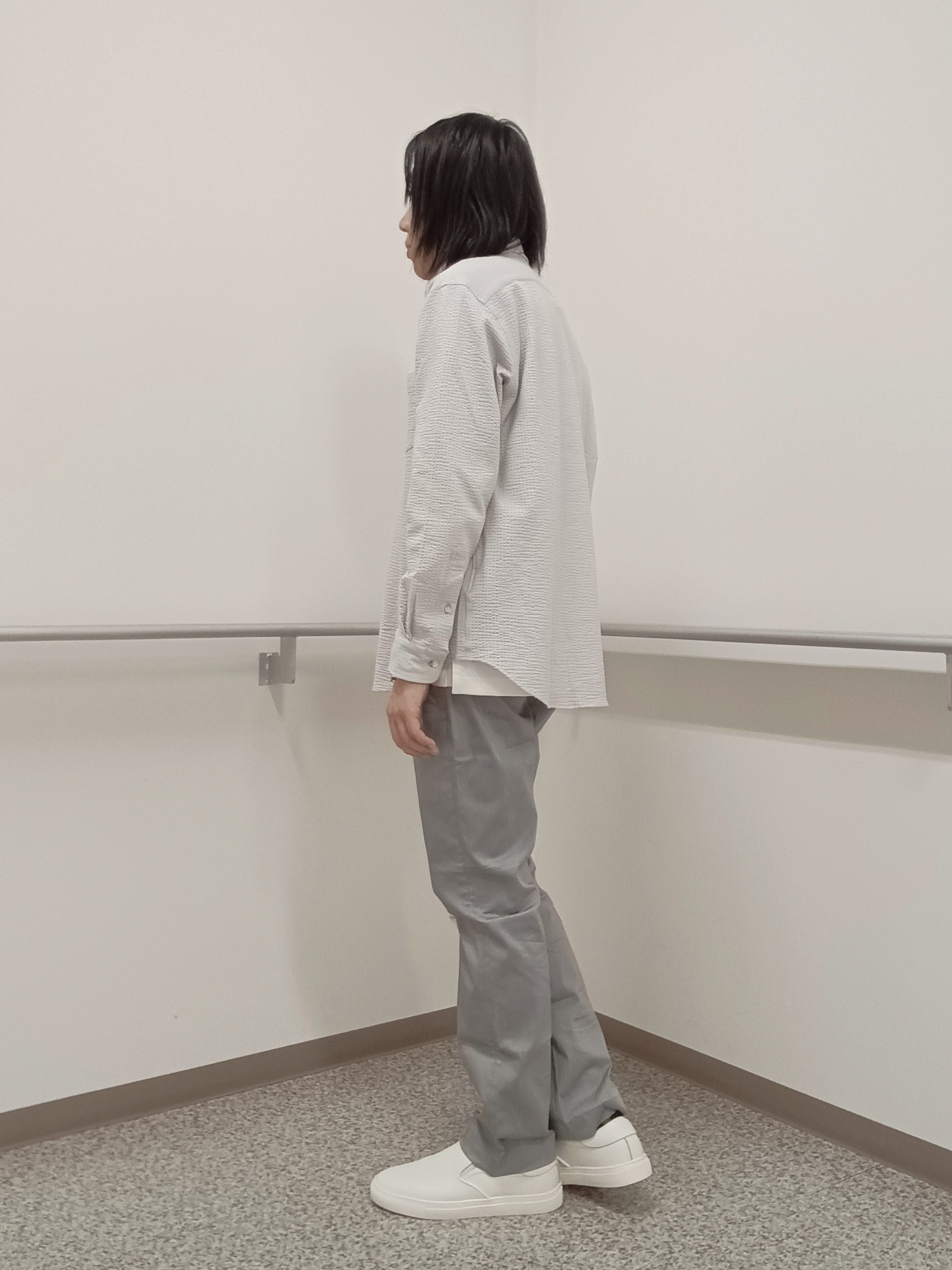 moritaさんの「TAKEO KIKUCHI｜【抗菌防臭/シーズンレス】シアサッカー ジャージシャツ」を使ったコーディネート
