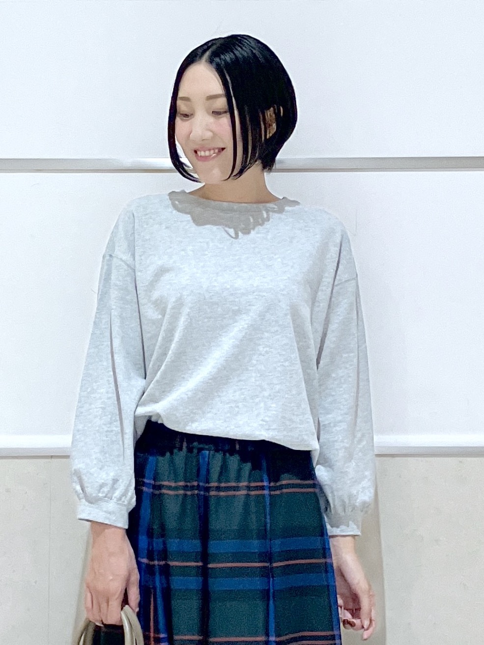 eriko さんの「Dessin｜【洗える/7色展開/XS-L】バックヘンリーミニ裏毛 長袖」を使ったコーディネート