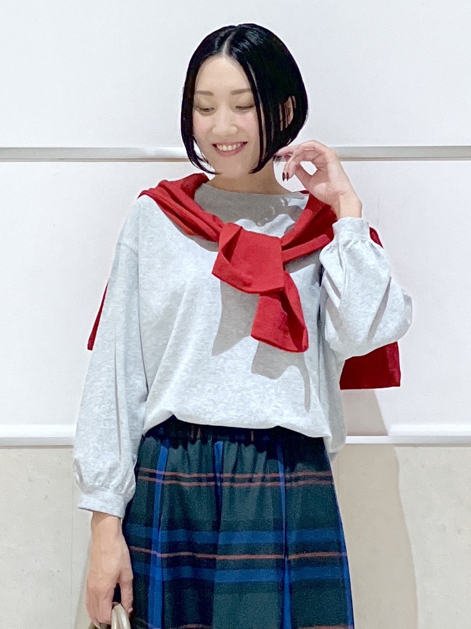 eriko さんの「Dessin｜【洗える/7色展開/XS-L】バックヘンリーミニ裏毛 長袖」を使ったコーディネート