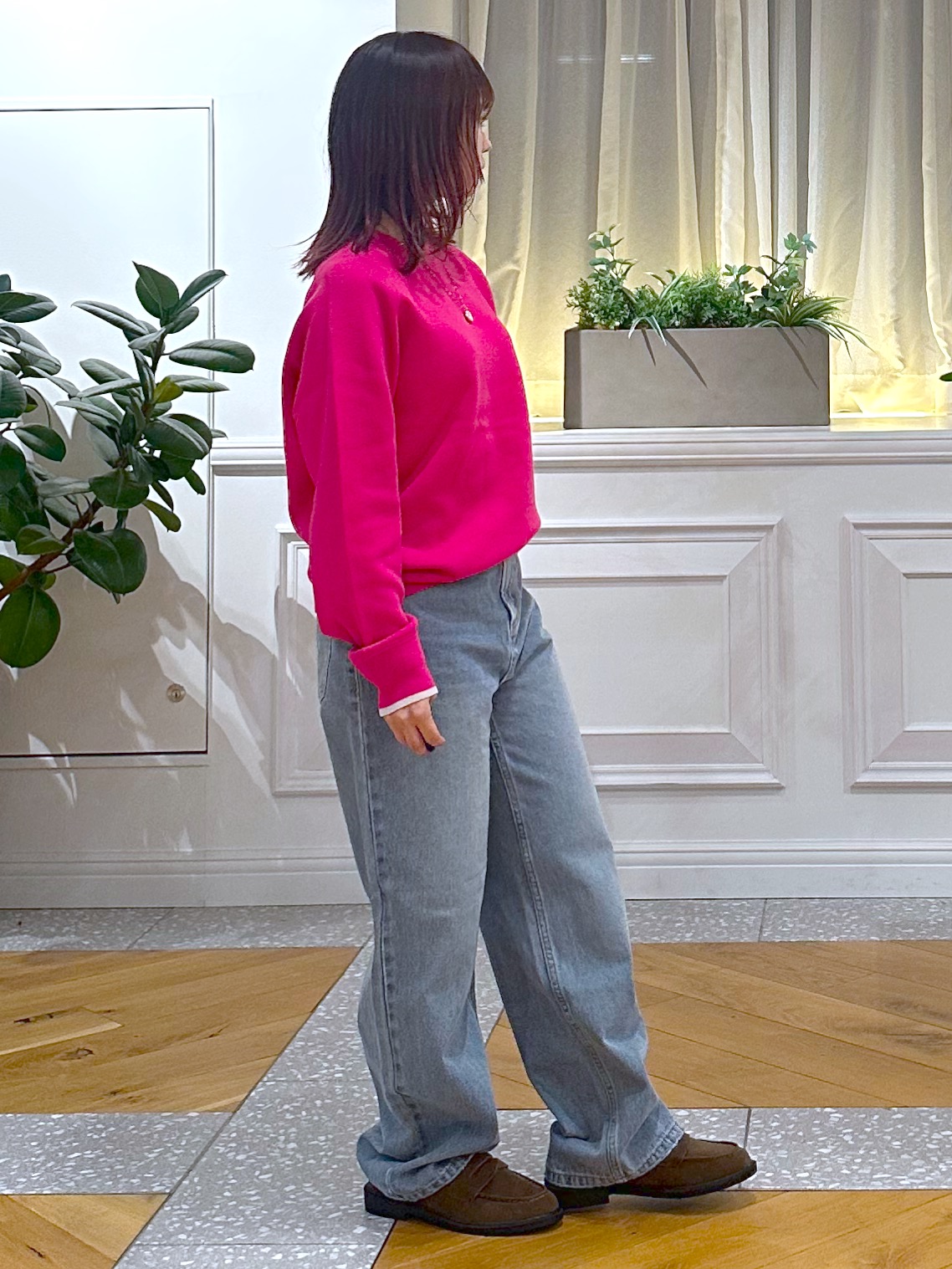 なべこさんの「DRESSTERIOR｜【6色展開/マシンウォッシャブル】コットンカシミヤニット」を使ったコーディネート
