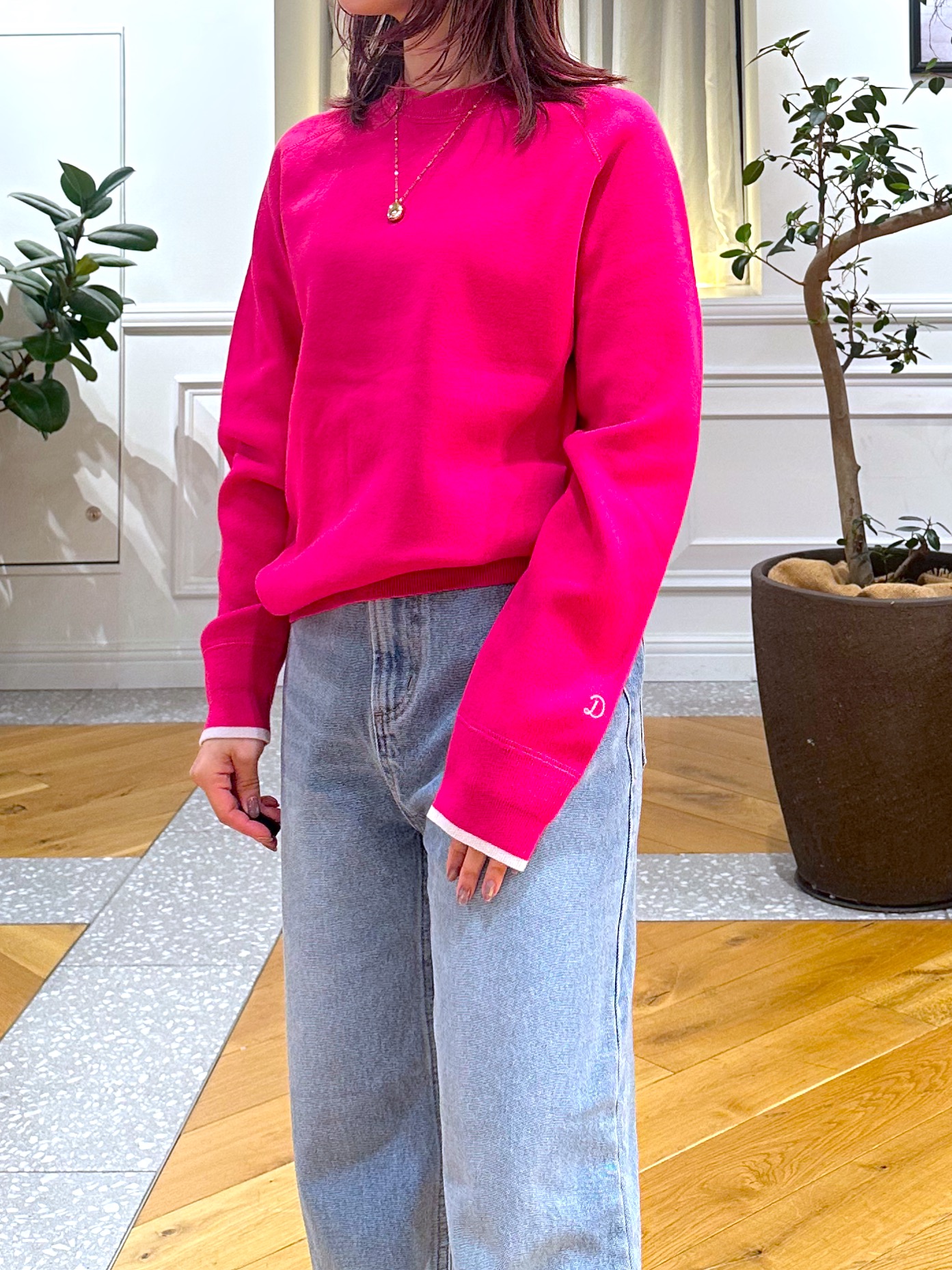 なべこさんの「DRESSTERIOR｜【6色展開/マシンウォッシャブル】コットンカシミヤニット」を使ったコーディネート