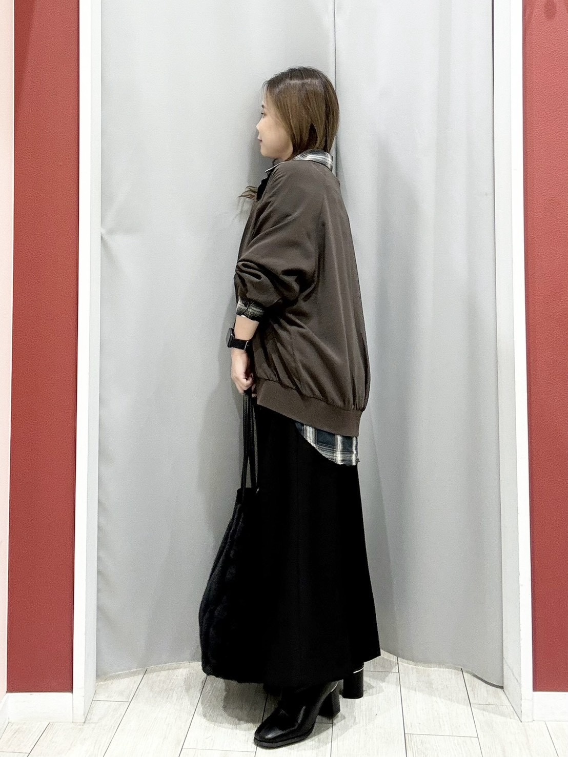 shioさんの「SHOO･LA･RUE｜【S-LL】洗濯後しわになりにくい 麻調リブブルゾン」を使ったコーディネート