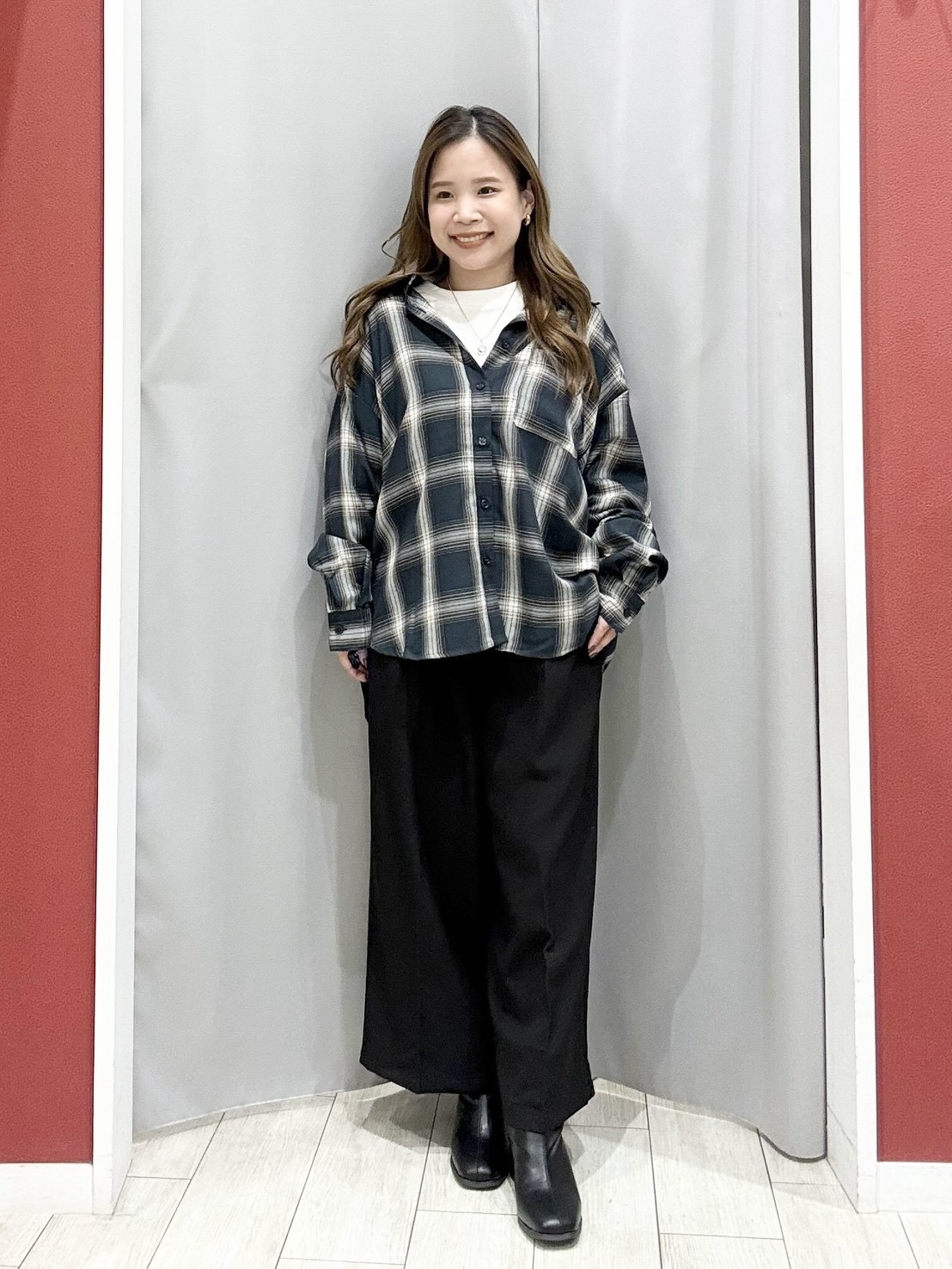 shioさんの「SHOO･LA･RUE｜【S-LL】洗濯後しわになりにくい 麻調リブブルゾン」を使ったコーディネート