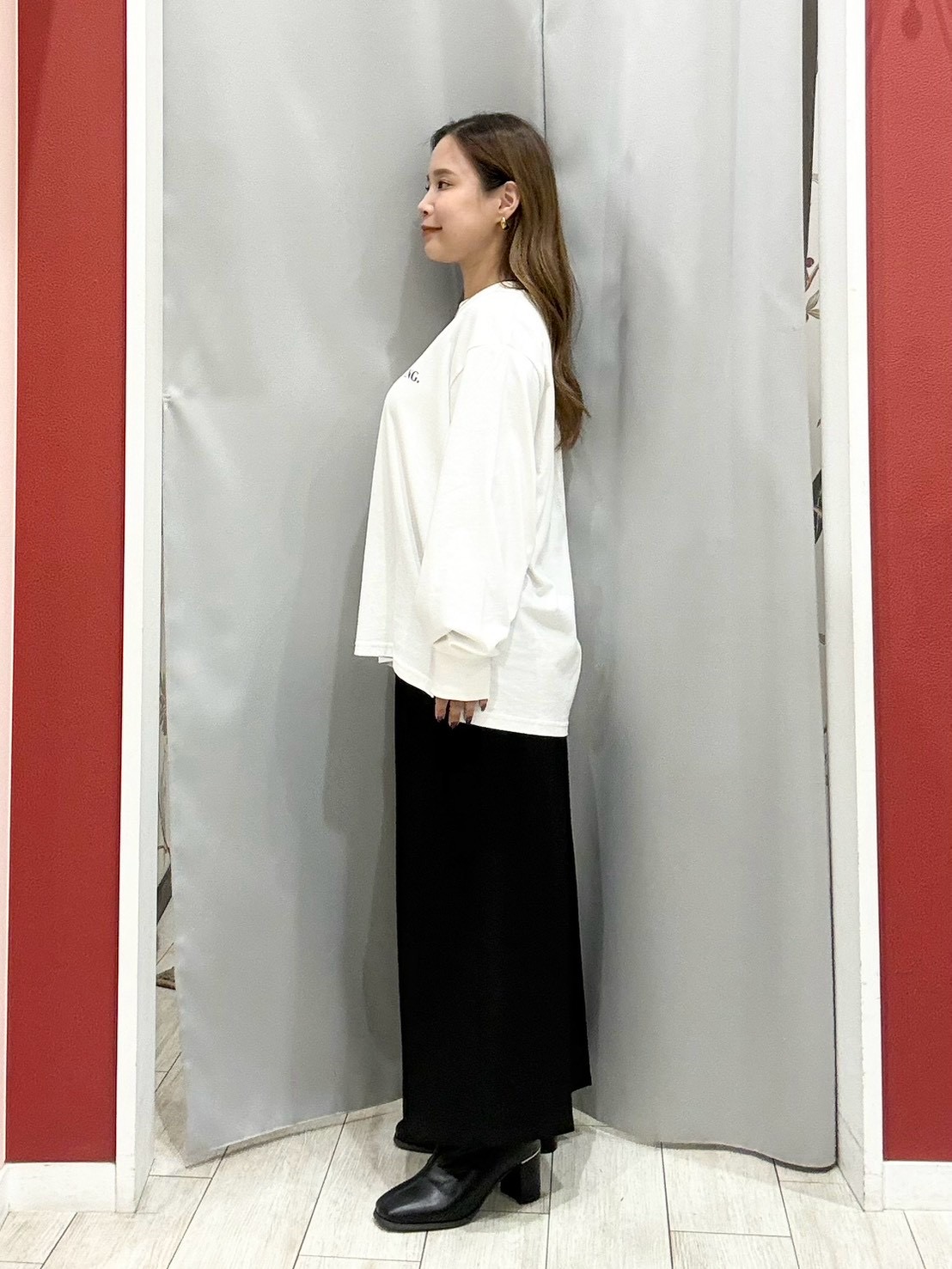 shioさんの「SHOO･LA･RUE｜【S-LL】洗濯後しわになりにくい 麻調リブブルゾン」を使ったコーディネート
