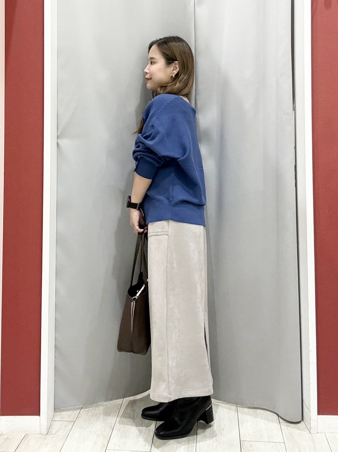 shioさんの「SHOO･LA･RUE｜【洗濯機可/体型カバー】やわらかリブドルマンニット」を使ったコーディネート