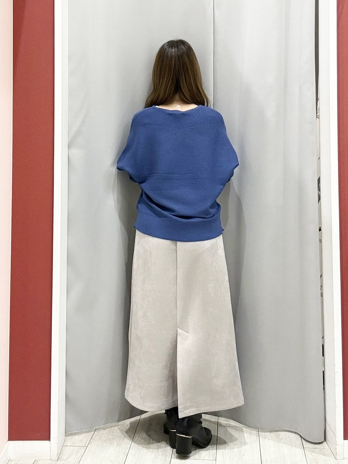 shioさんの「SHOO･LA･RUE｜【洗濯機可/体型カバー】やわらかリブドルマンニット」を使ったコーディネート