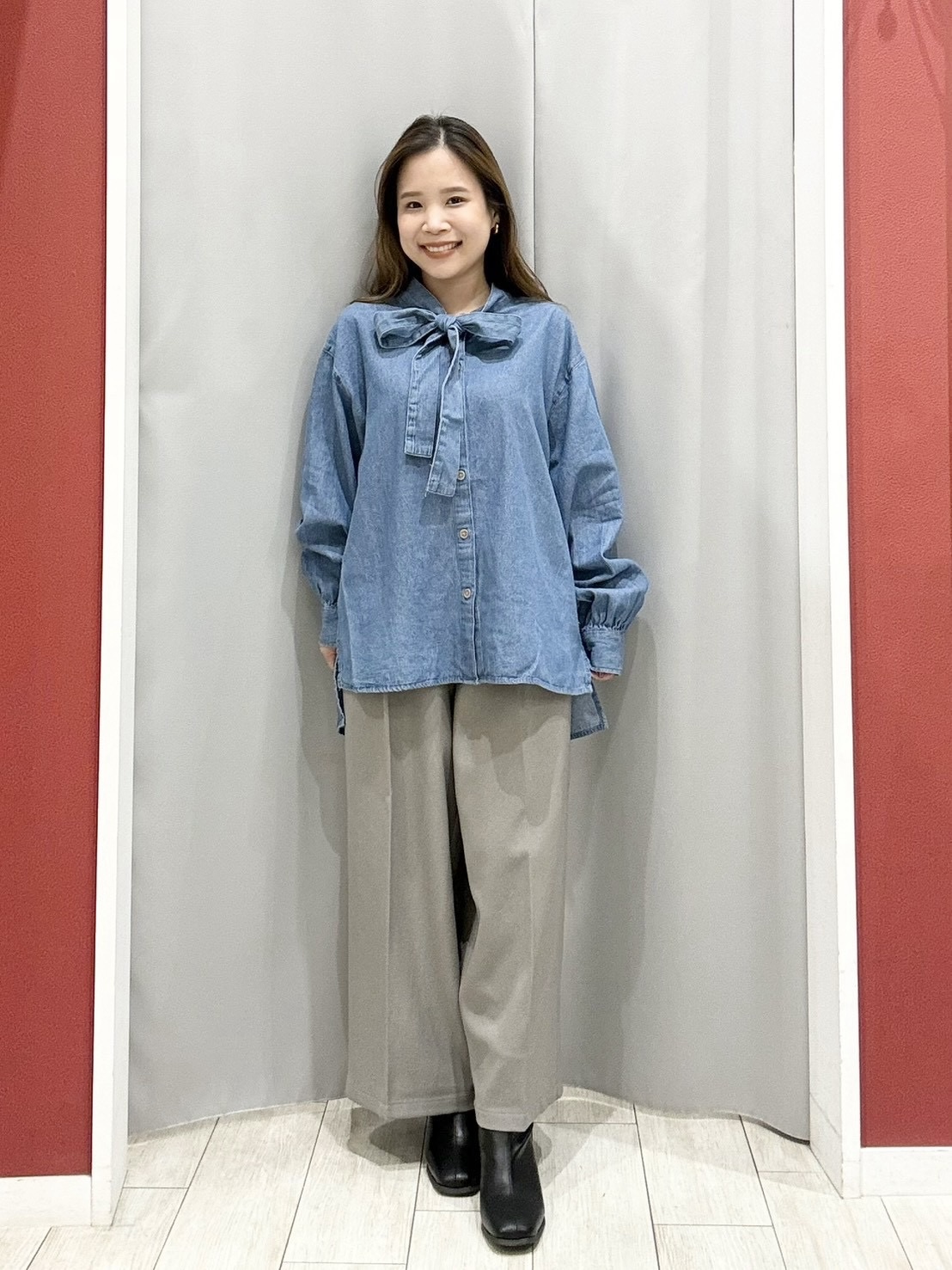 shioさんの「SHOO･LA･RUE｜【セットアップ可/洗濯機可】軽やかに羽織れる スポンディッシュ ニットカーディガン」を使ったコーディネート