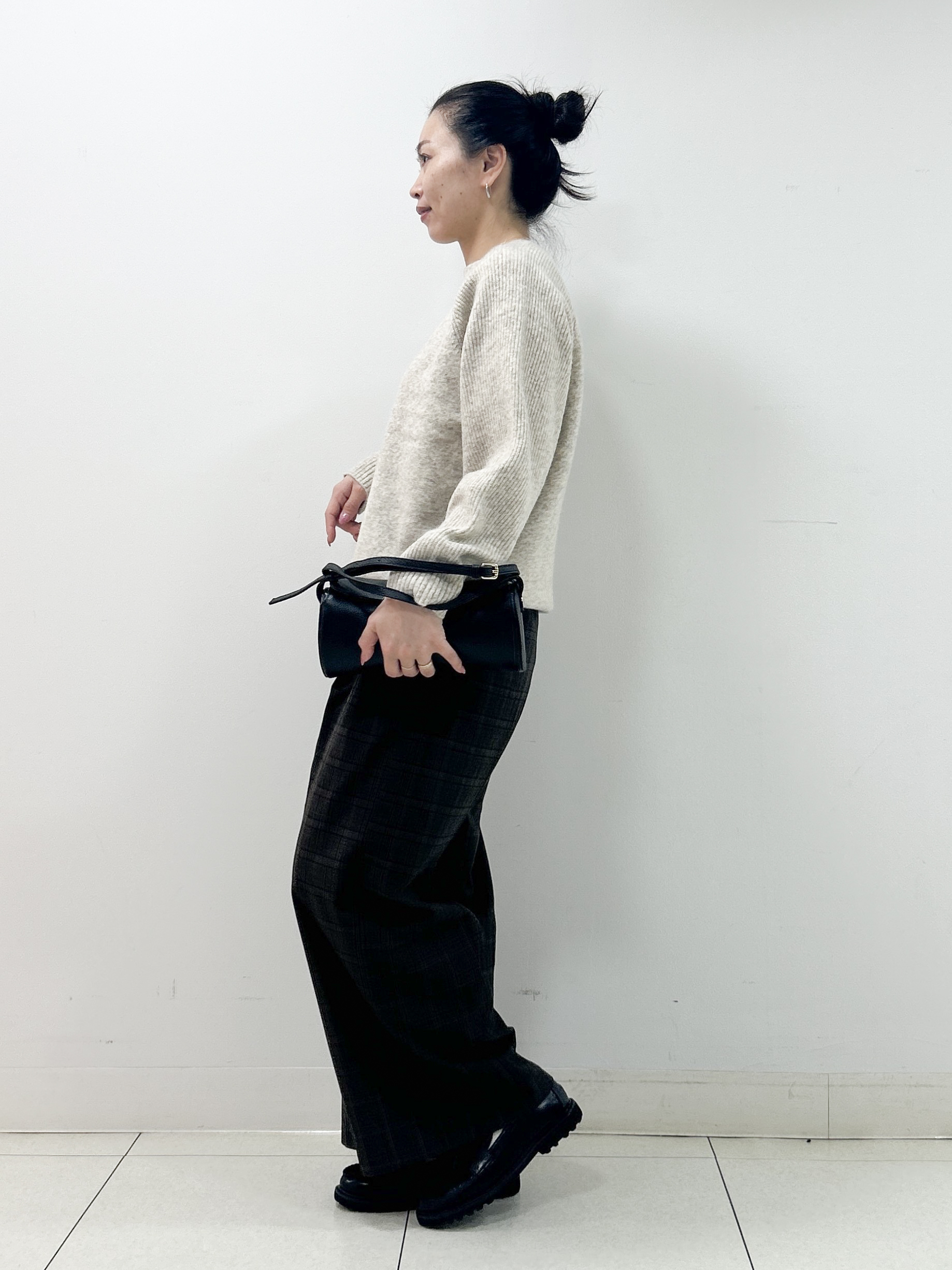 Kaiさんの「Dessin｜【洗濯機OK/サスティナブル/6色展開】編地切替ラグラン ニットプルオーバー」を使ったコーディネート