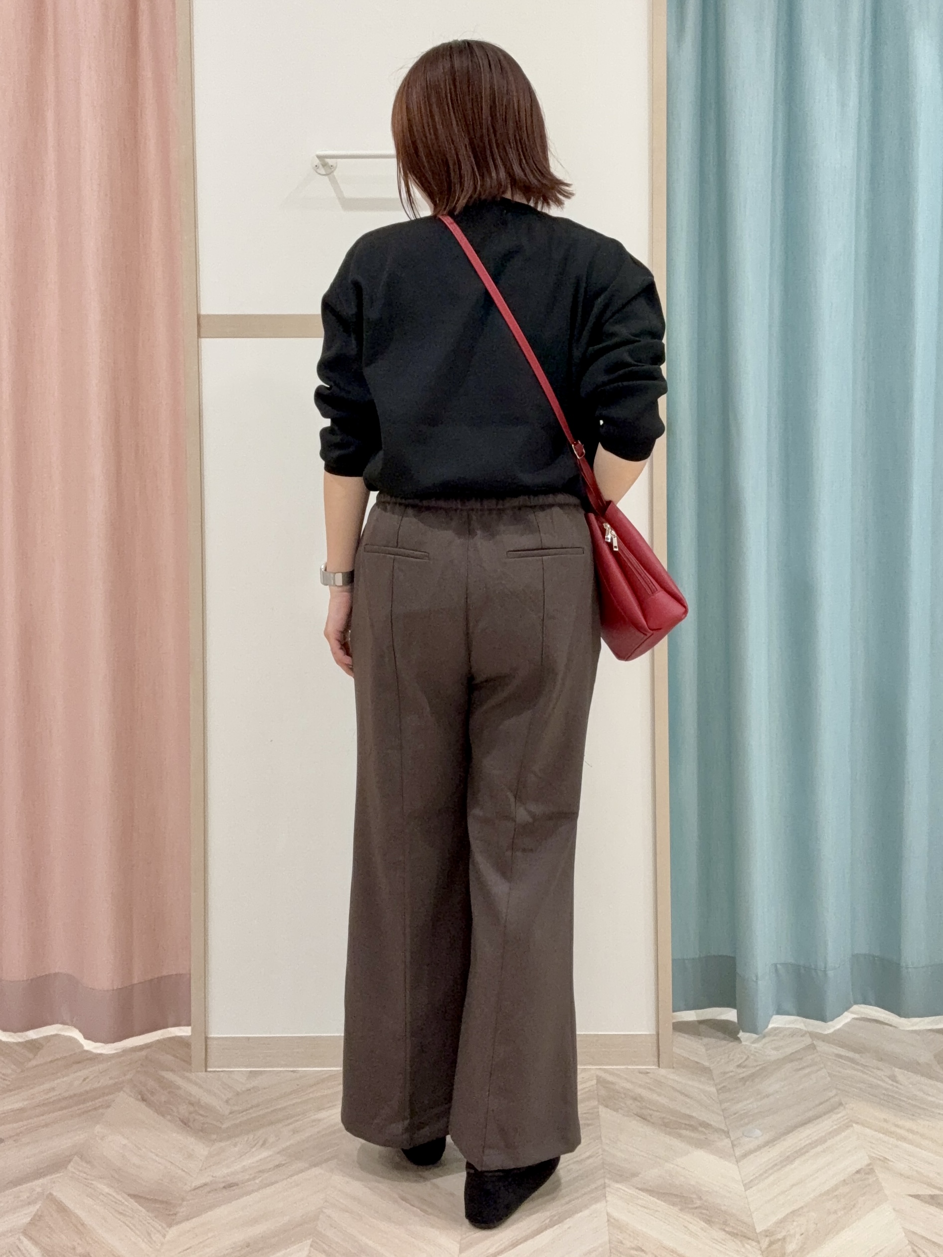 kさんの「SHOO･LA･RUE｜【S-LL】着るだけできまる シャツレイヤード風 スポンディッシュニット」を使ったコーディネート