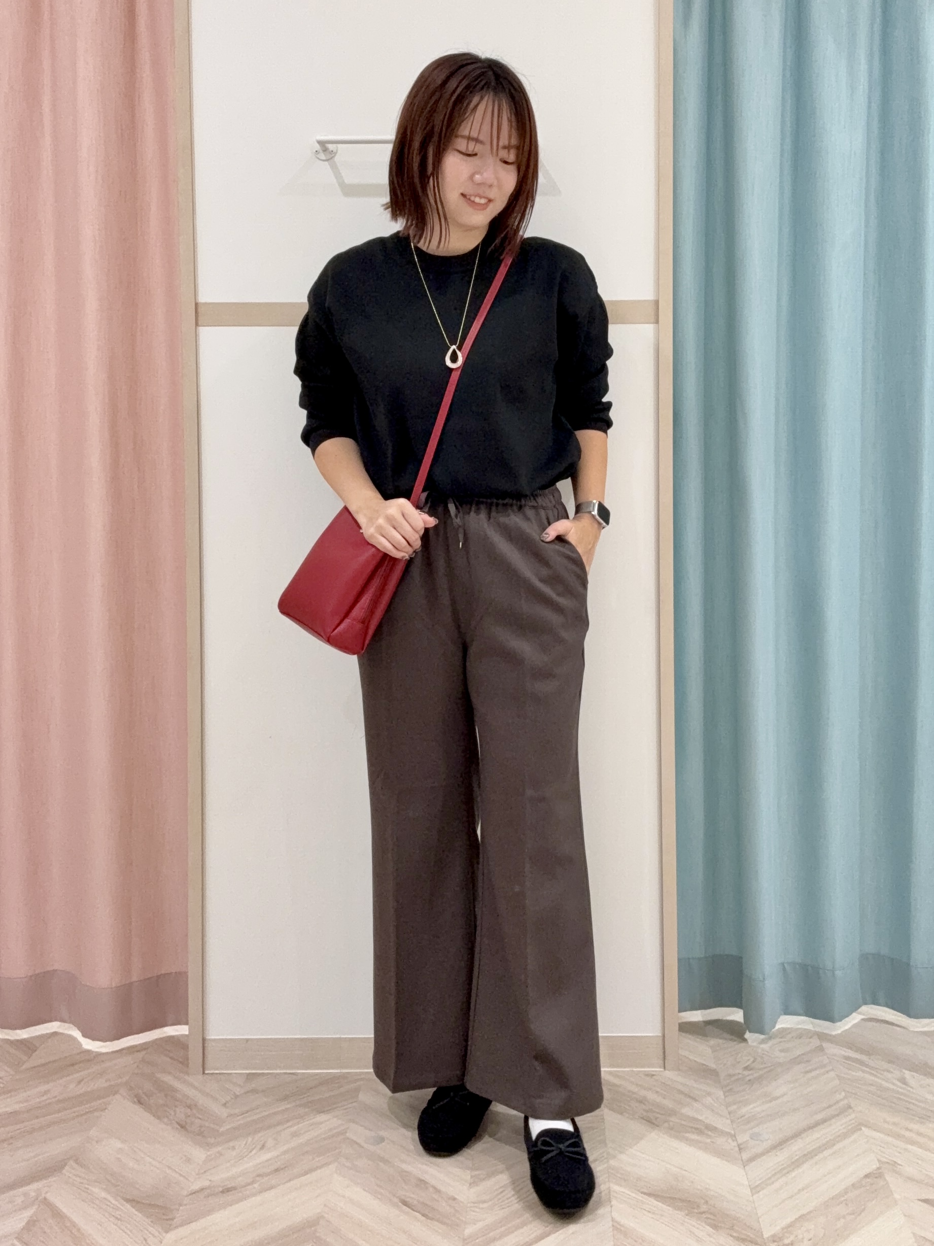 kさんの「SHOO･LA･RUE｜【S-LL】着るだけできまる シャツレイヤード風 スポンディッシュニット」を使ったコーディネート