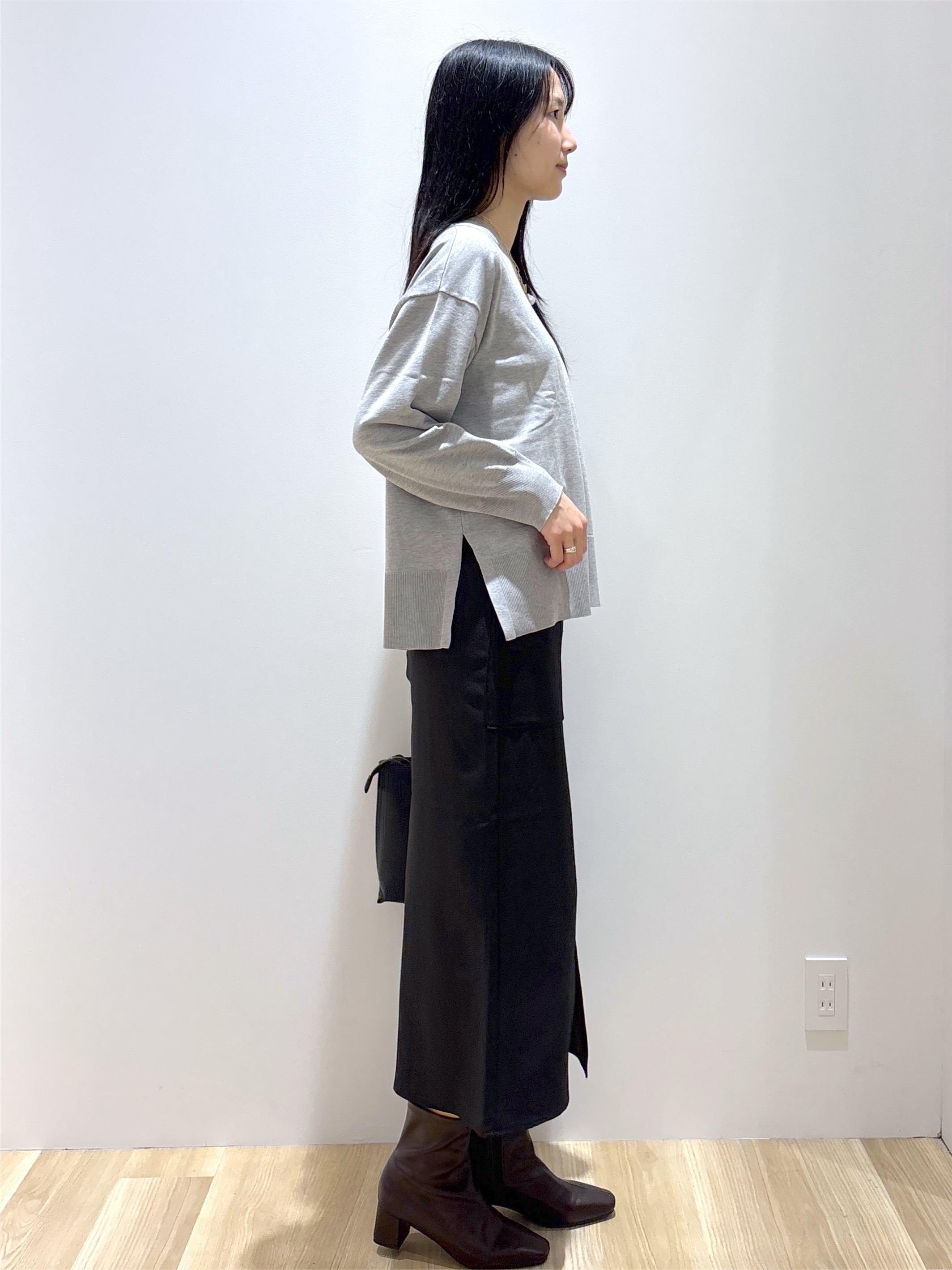 sachikoさんの「OPAQUE.CLIP｜リラクシークルーニット【洗濯機OK】」を使ったコーディネート