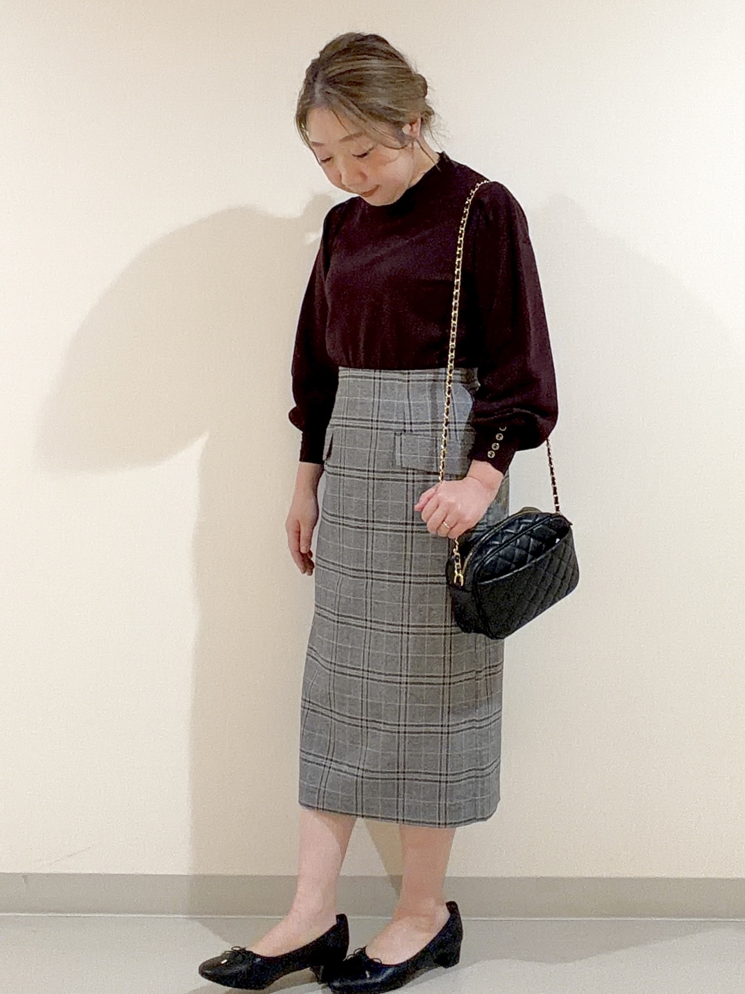 めぐみさんさんの「index｜カシミヤタッチハイネックニット【洗濯機OK／抗ピリング】」を使ったコーディネート