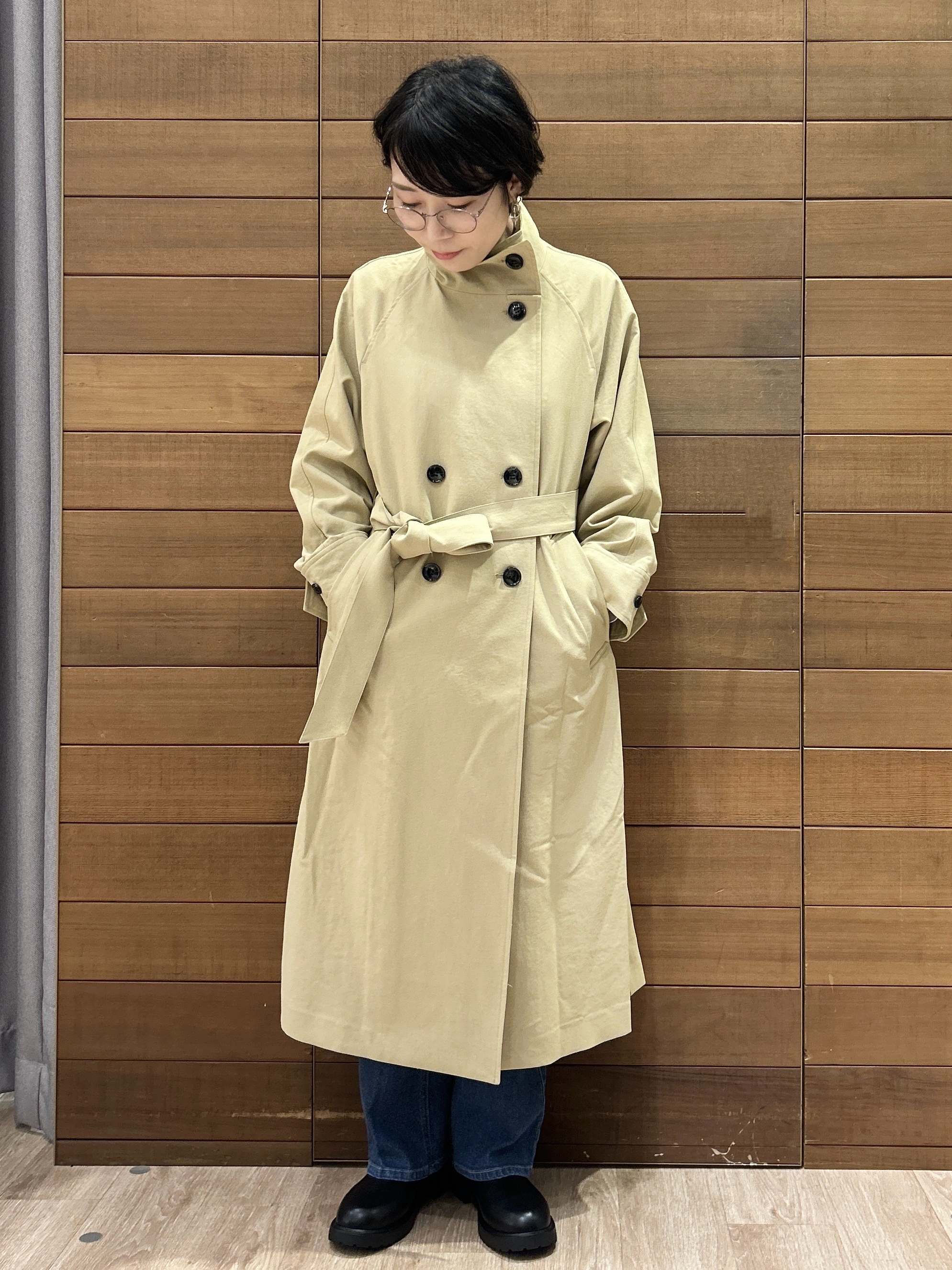 ゆうあさんの「OPAQUE.CLIP｜スタンドロングコート【軽量／洗える】」を使ったコーディネート