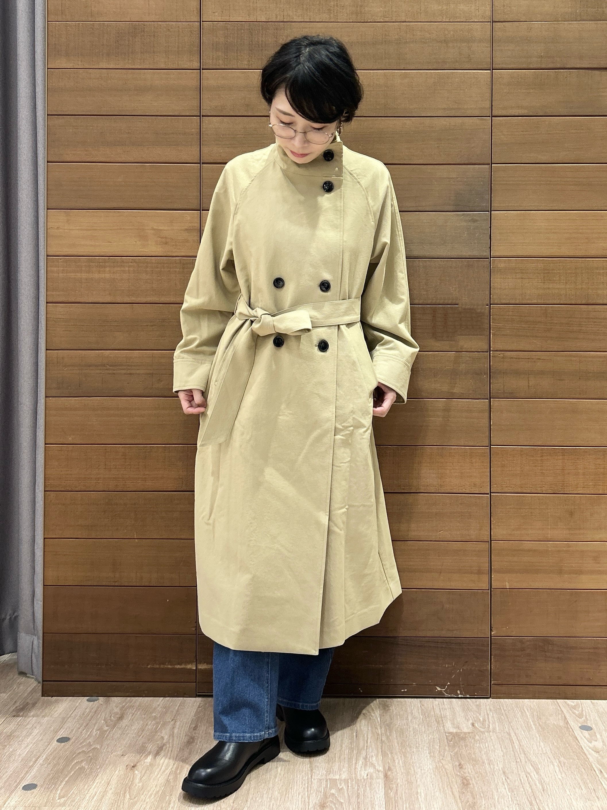 ゆうあさんの「OPAQUE.CLIP｜スタンドロングコート【軽量／洗える】」を使ったコーディネート