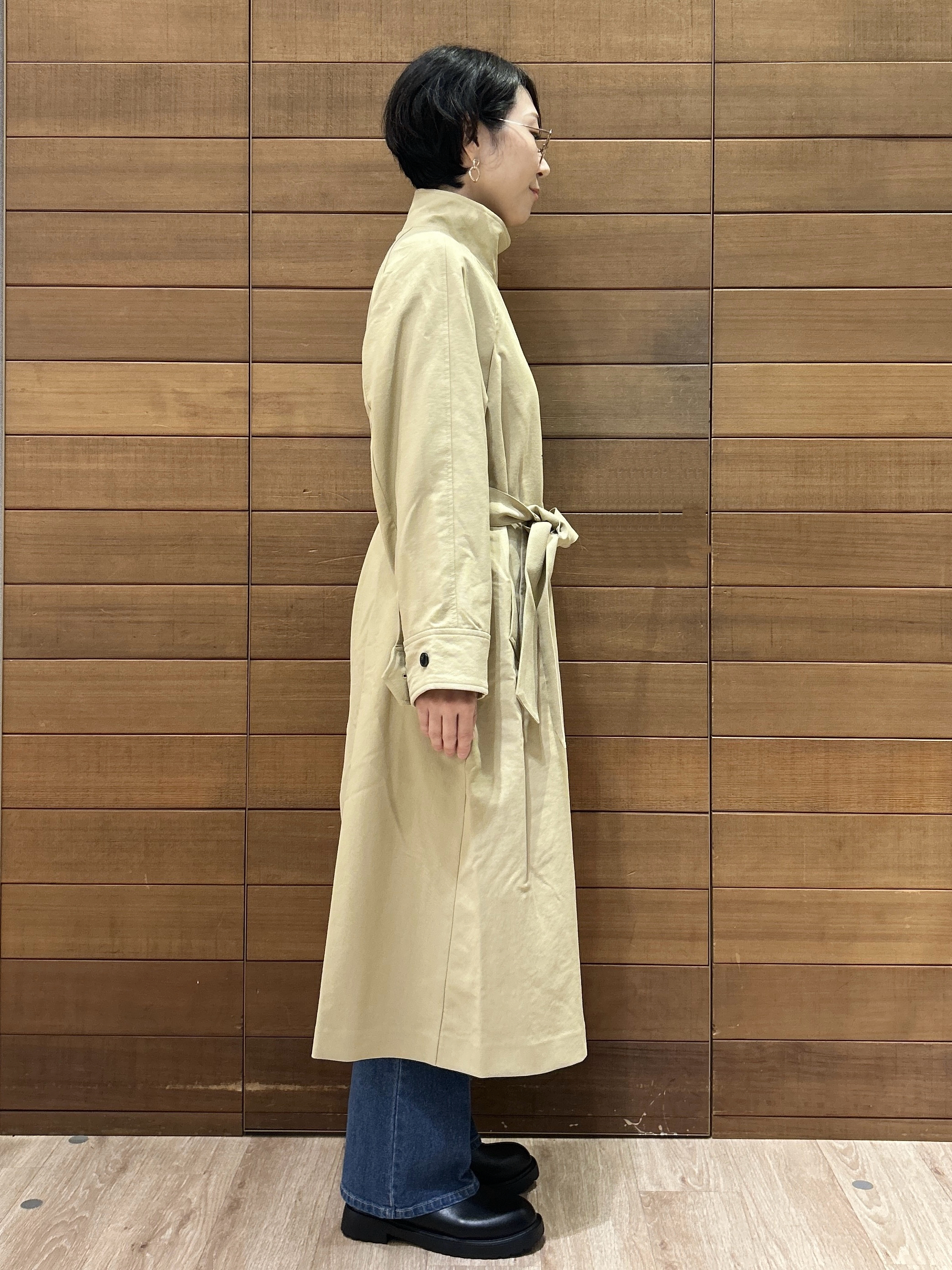 ゆうあさんの「OPAQUE.CLIP｜スタンドロングコート【軽量／洗える】」を使ったコーディネート