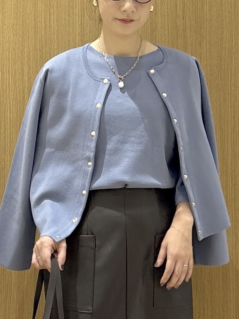 たけねぇさんの「OPAQUE.CLIP｜スナップボタンニットカーディガン【5col／洗濯機OK／UVケア／遮熱性】」を使ったコーディネート